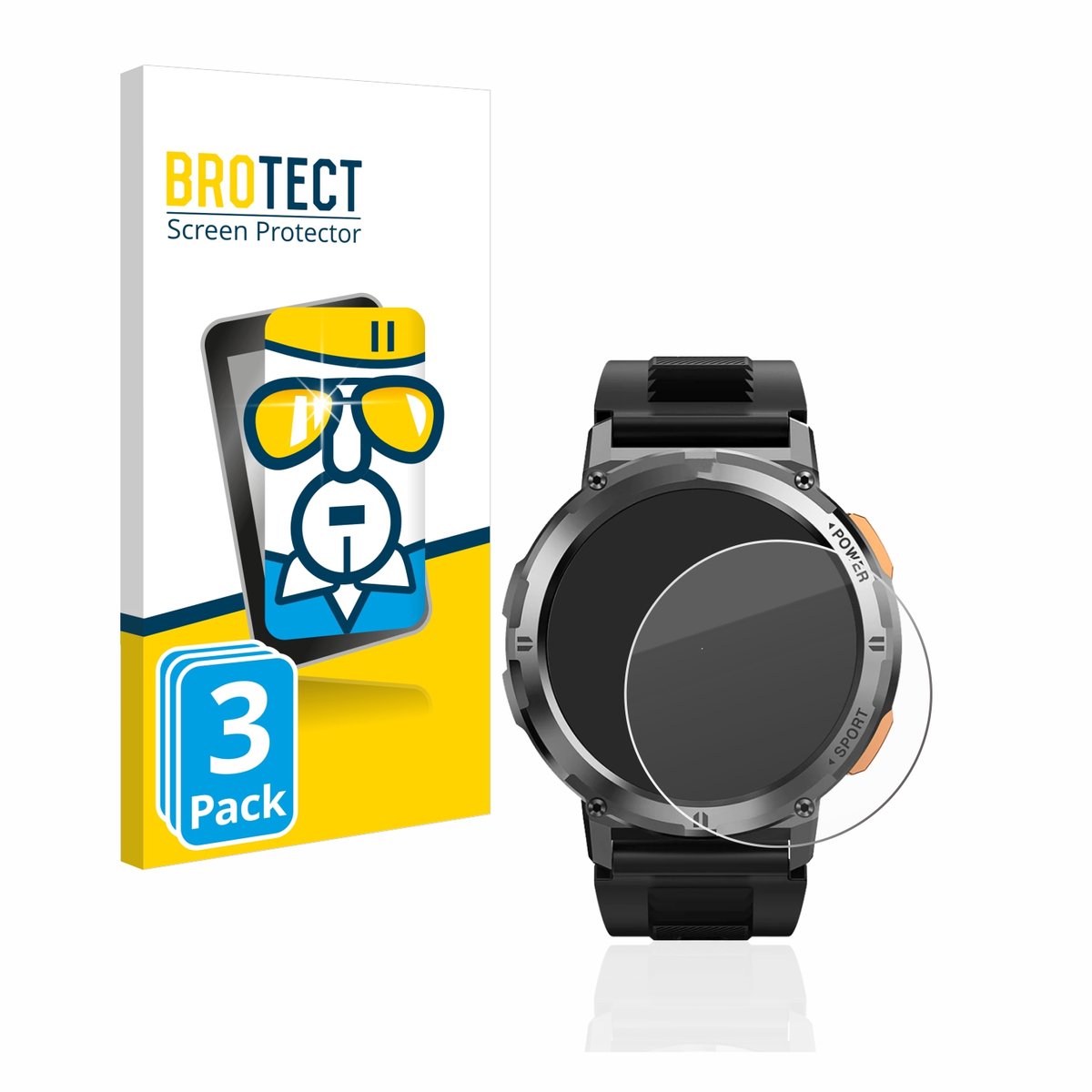 BROTECT - Glas Screenprotector voor Kospet Tank T2 - Gehard Beschermglas 9H 3 Stuks