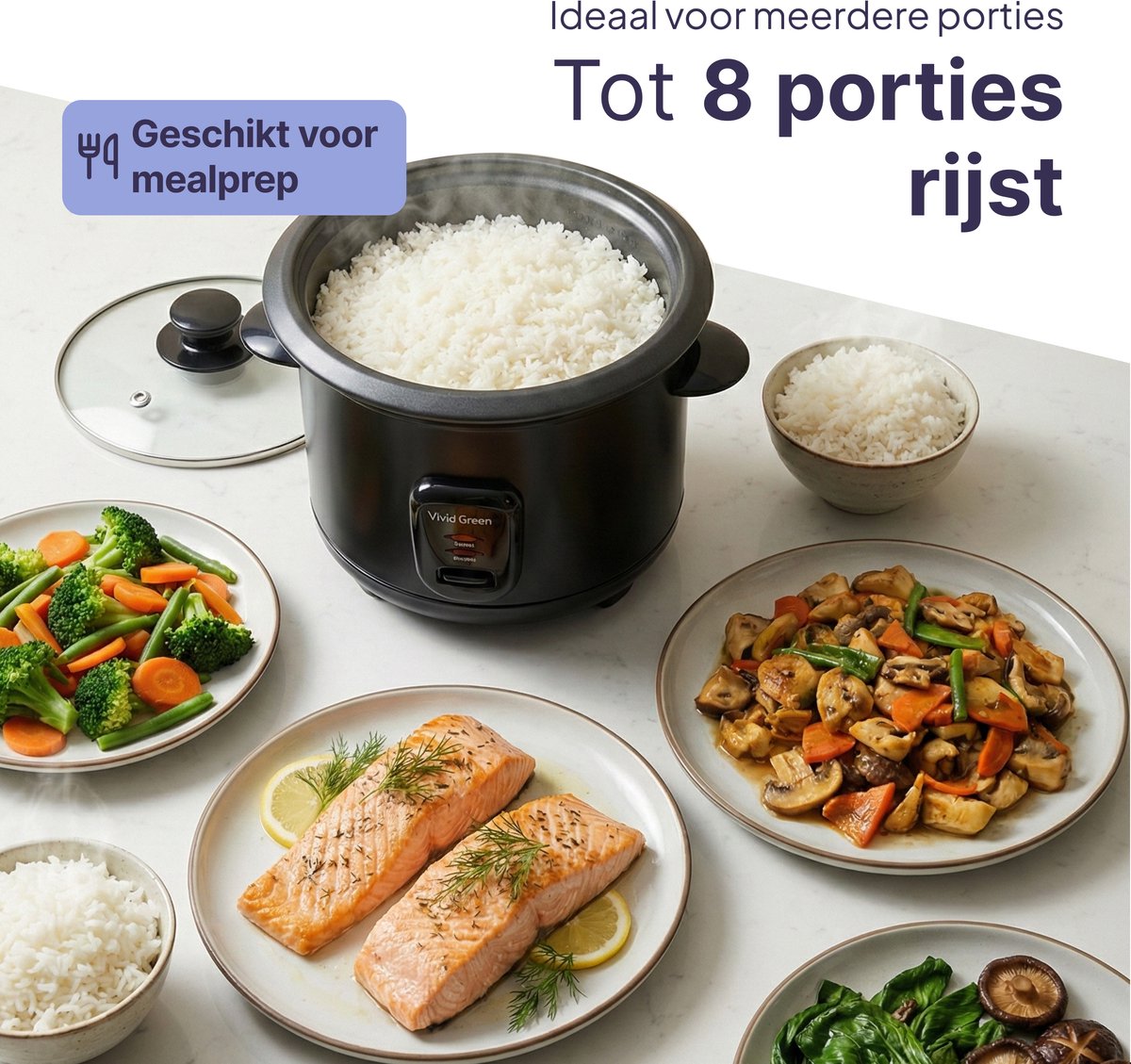 Vivid Green Rijstkoker 1.5L thumbnail 3