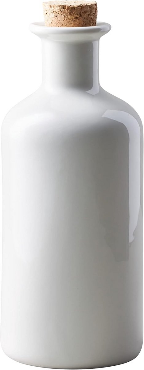 Ronde Voorraadfles van Porselein met Deksel – 580 ml