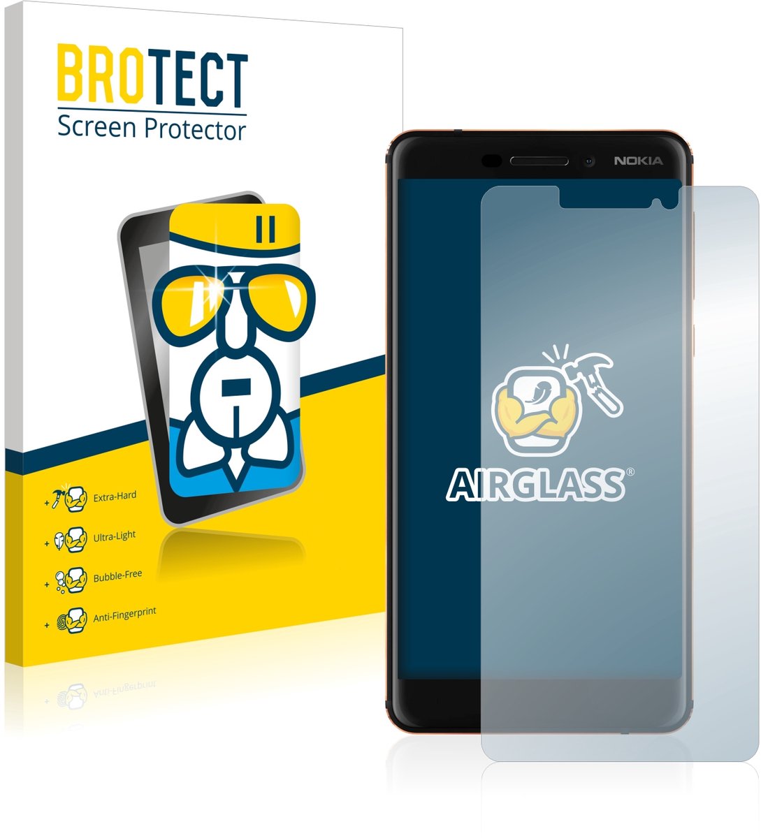 Screenprotector voor Nokia 6.1 / 6 2018 Beschermglas transparant