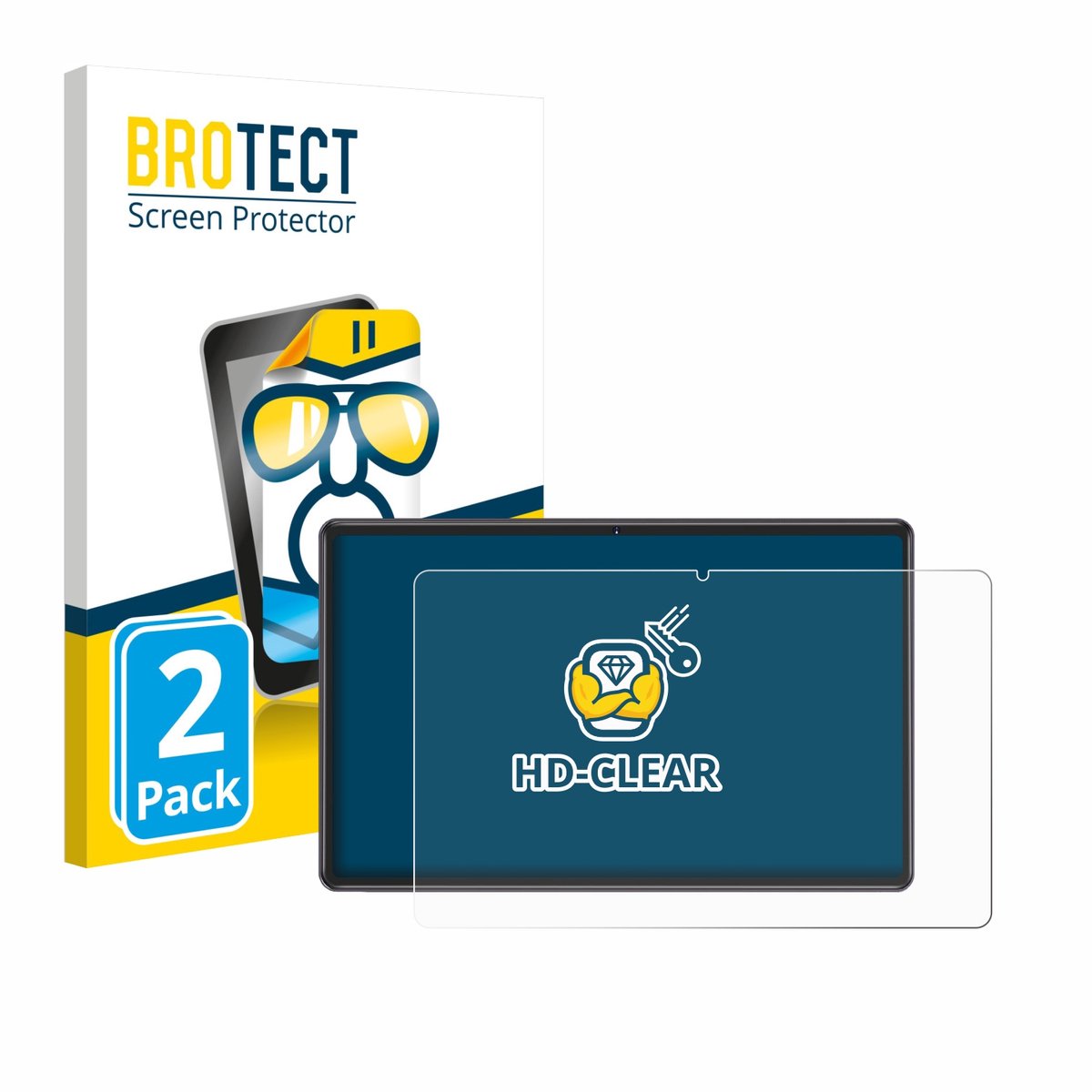 BROTECT - Screenprotector voor ZIOVO Z118 10.1" - Folie Beschermfolie transparant 2 Stuks