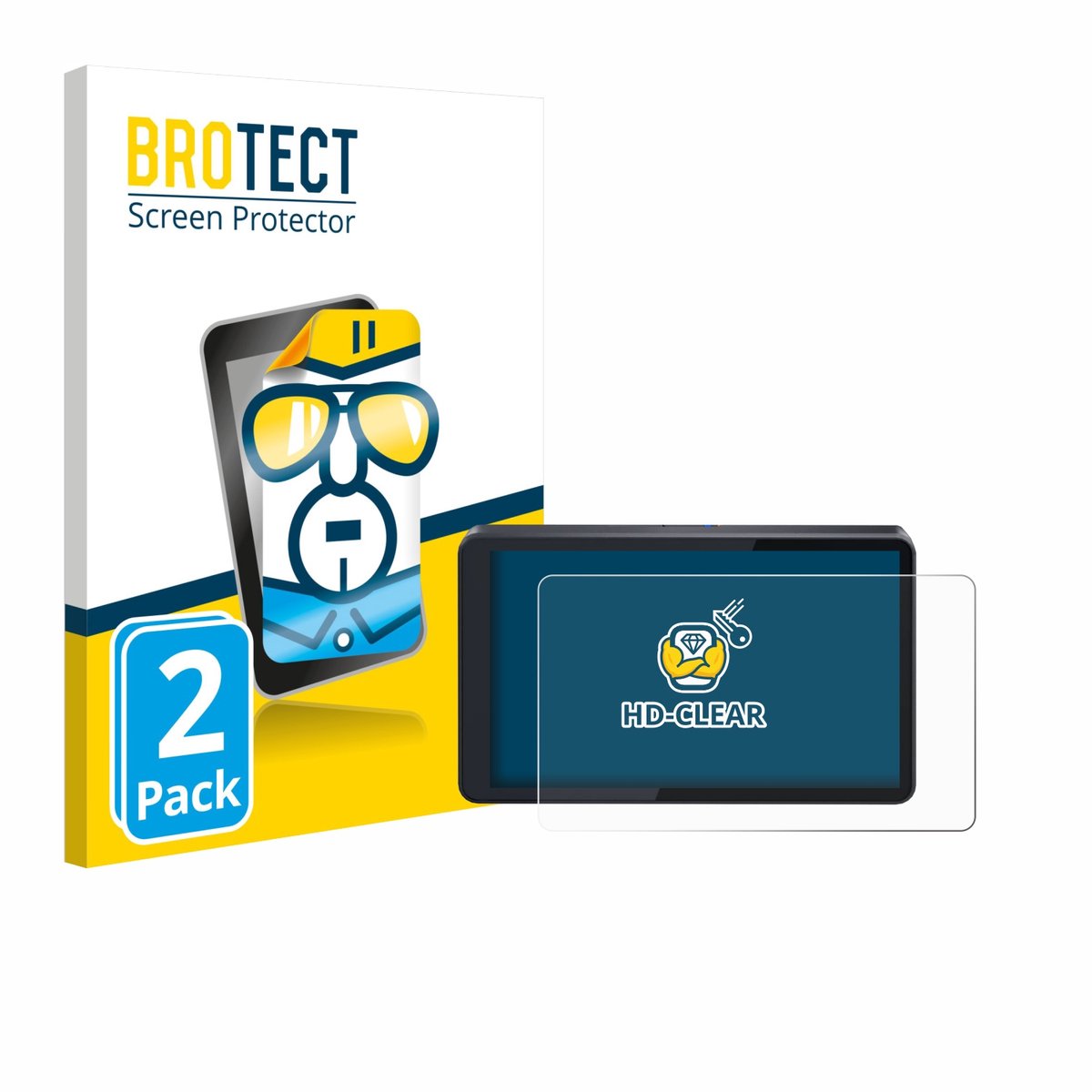 BROTECT - Screenprotector voor CARabc DB601 - Folie Beschermfolie transparant 2 Stuks