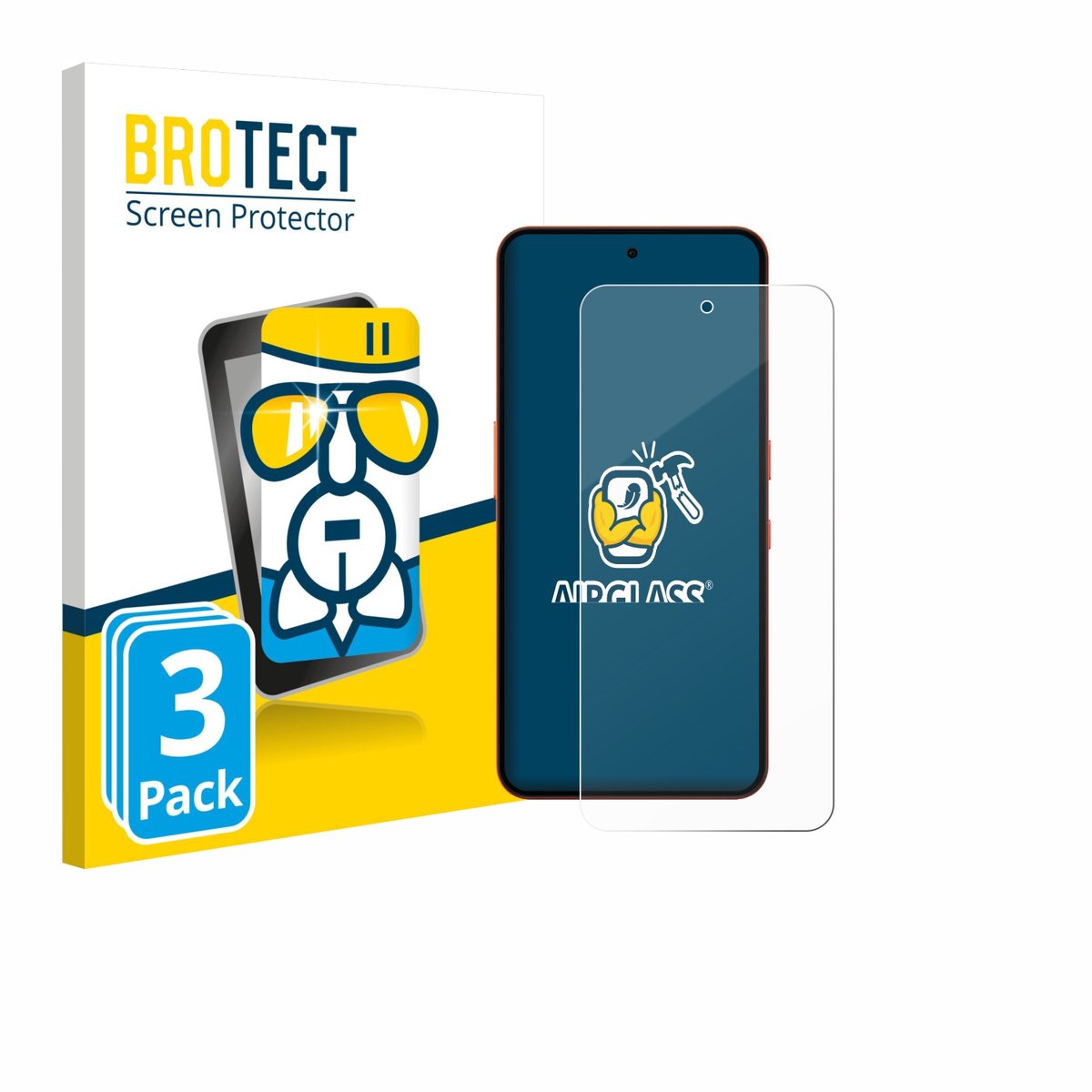 Screenprotector 3 Stuks voor Nothing CMF Phone 2 Pro Beschermglas transparant