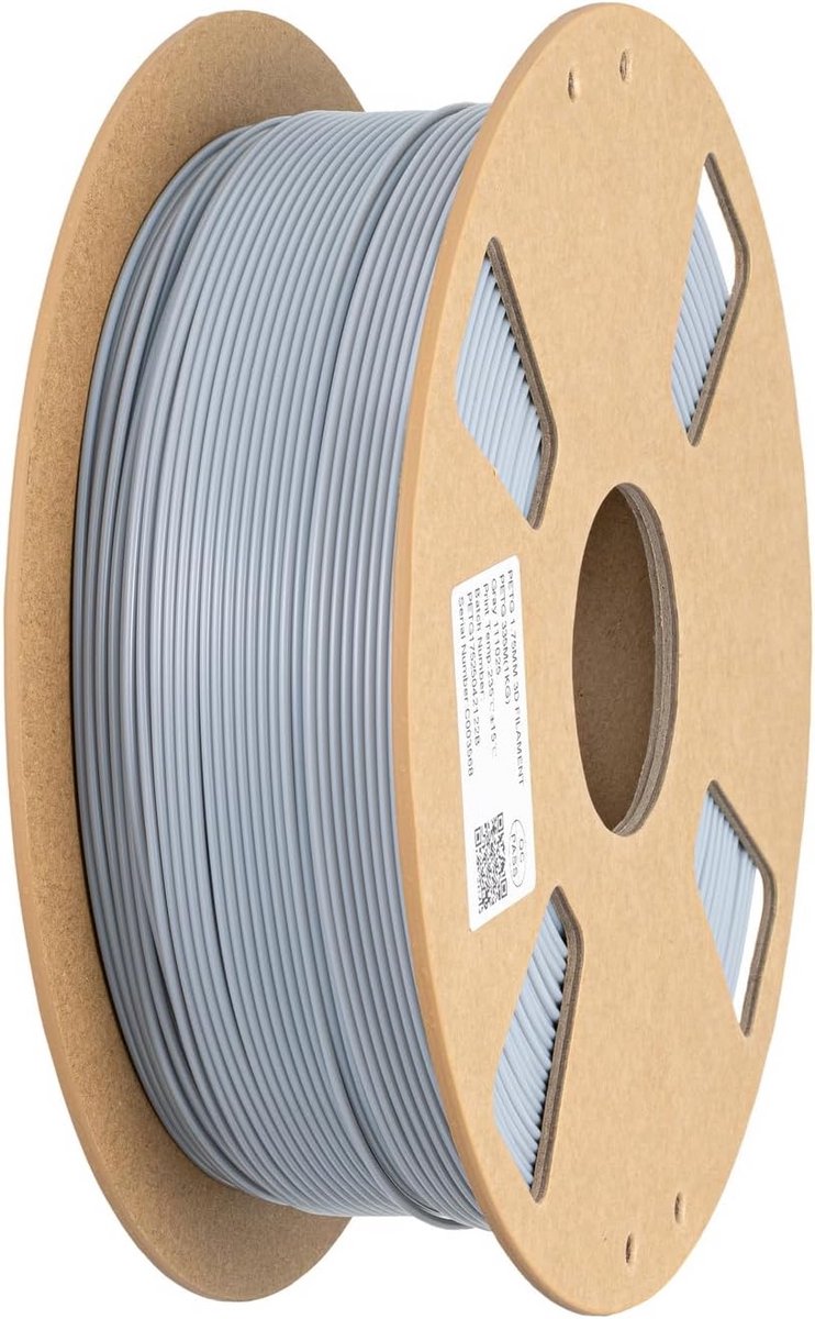 PETG Filament 1.75mm 1kg Printmateriaal 3D-Printer Grijs - Hoge Kwaliteit