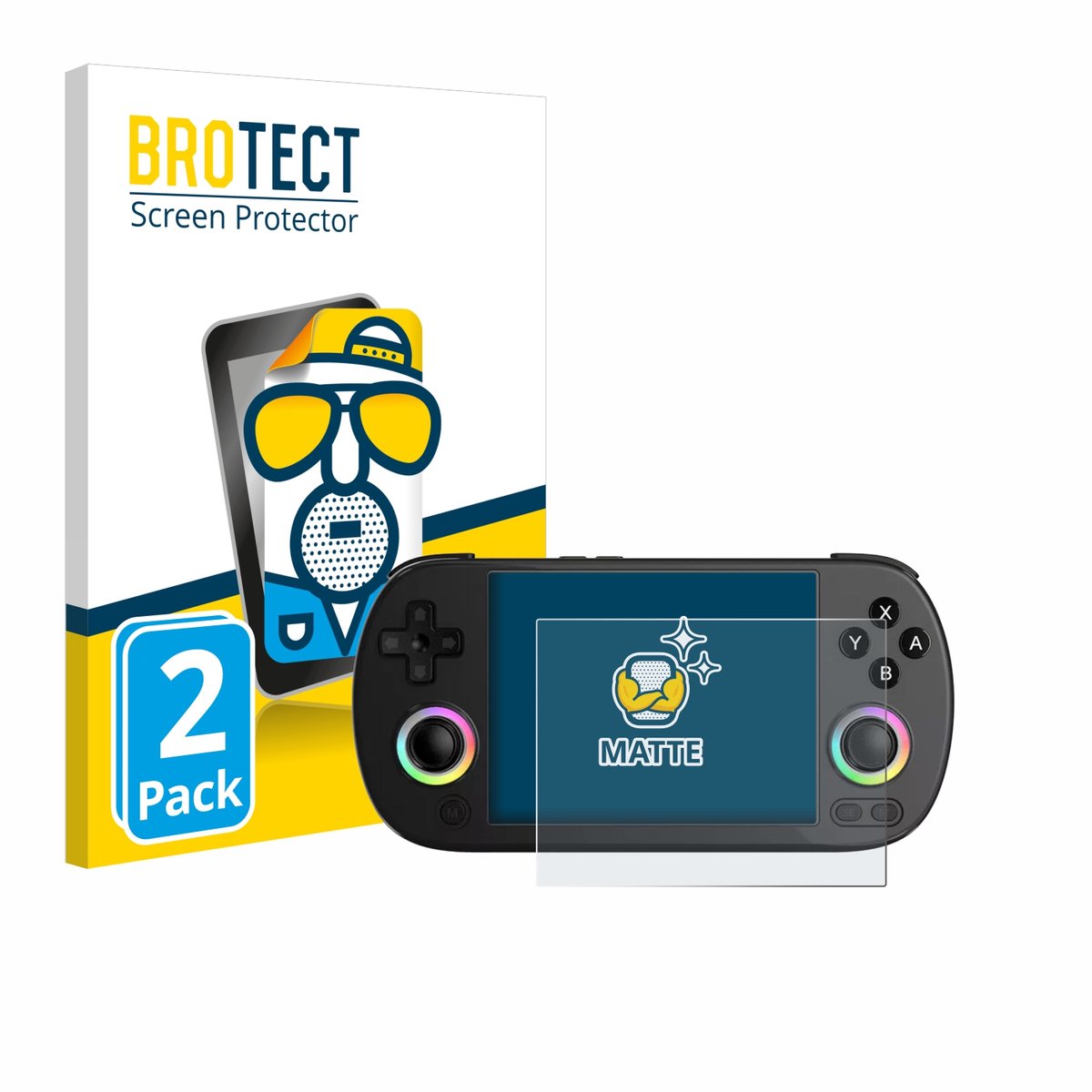 BROTECT - Screenprotector voor Anbernic RG40XX H - Folie Beschermfolie matte 2 Stuks