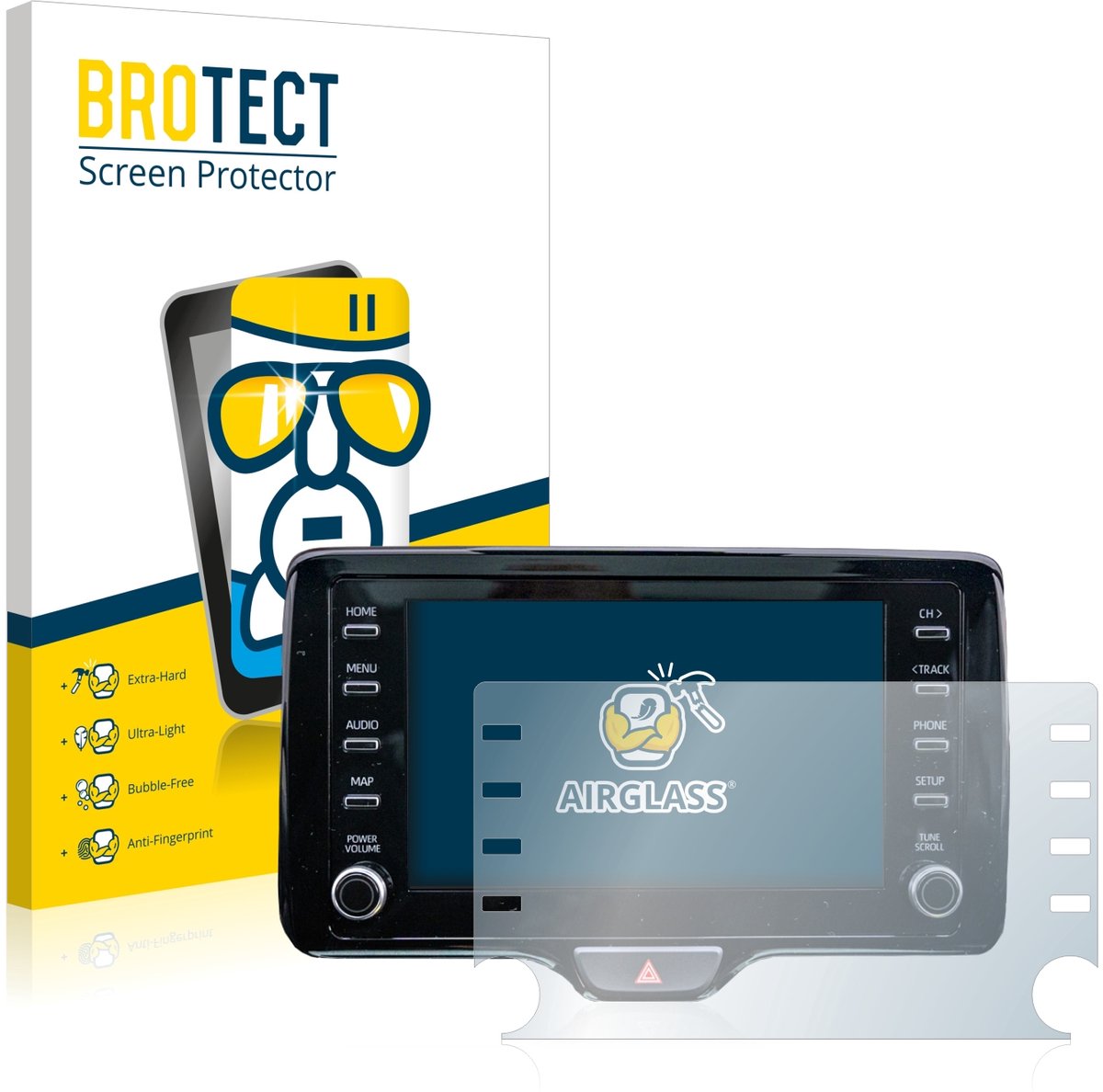Screenprotector voor Toyota Yaris Cross 8" Beschermglas transparant