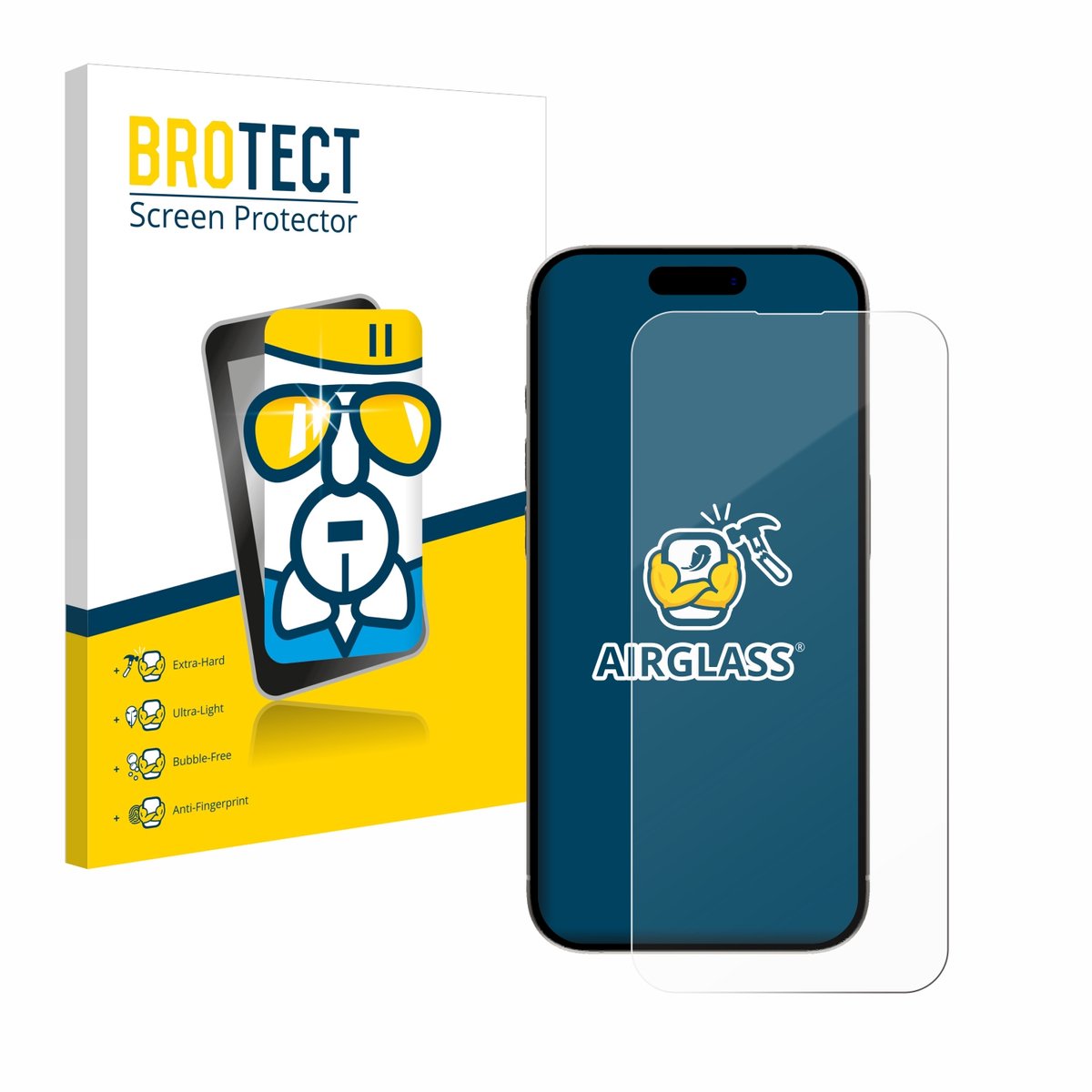 Screenprotector voor Apple iPhone 15 Plus Beschermglas transparant