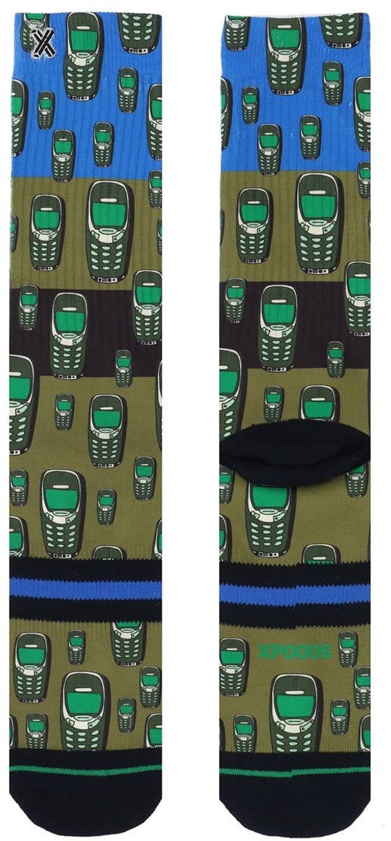 XPOOOS heren sokken vintage mobile multi