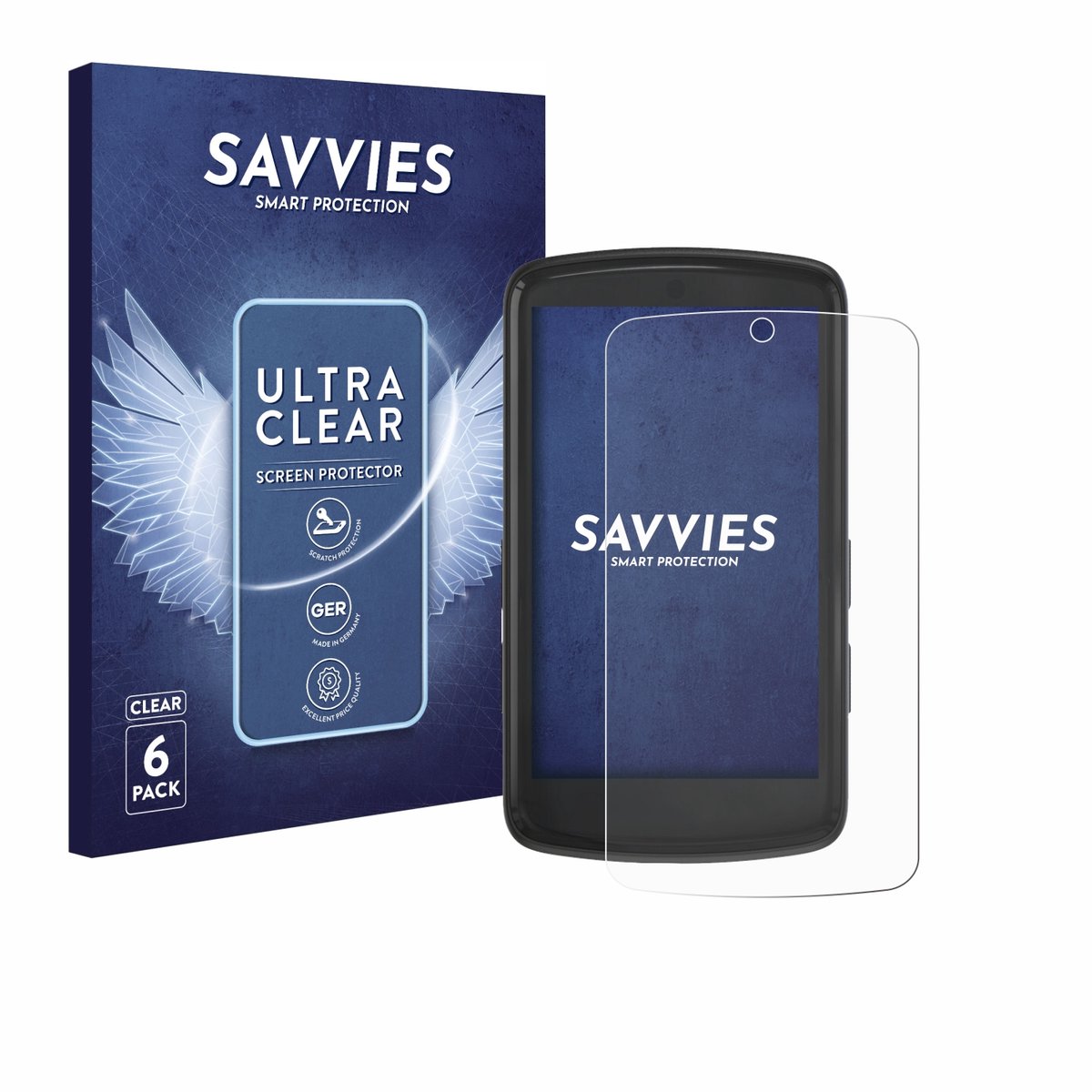 Savvies - Screenprotector voor Bryton Rider S810 - Folie Beschermfolie transparant 6 Stuks