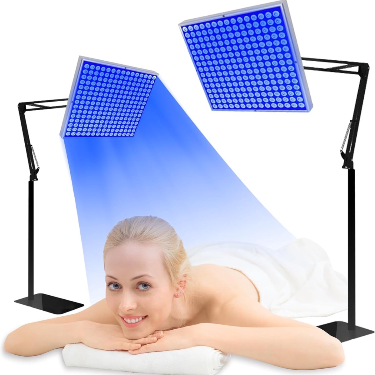 RWB® Zonnebank - Zonnehemel - Bruiningslamp - Zwart - 44 x 34 x 13 cm