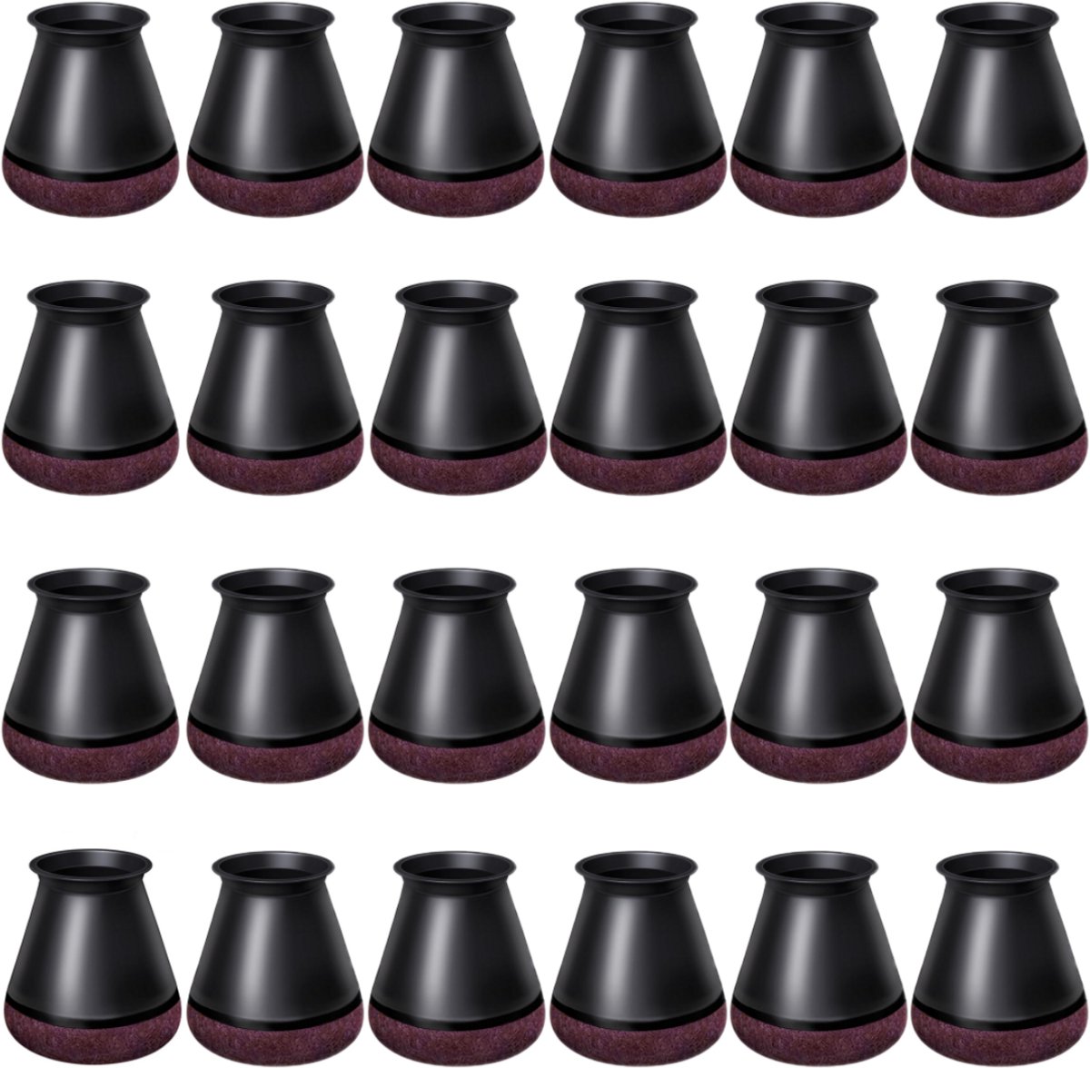 longziming -Stoelvoetbeschermers - Silikon Stoelvoetbeschermers - Schräge En Rond Voor Vloerbescherming - 24 Stuks