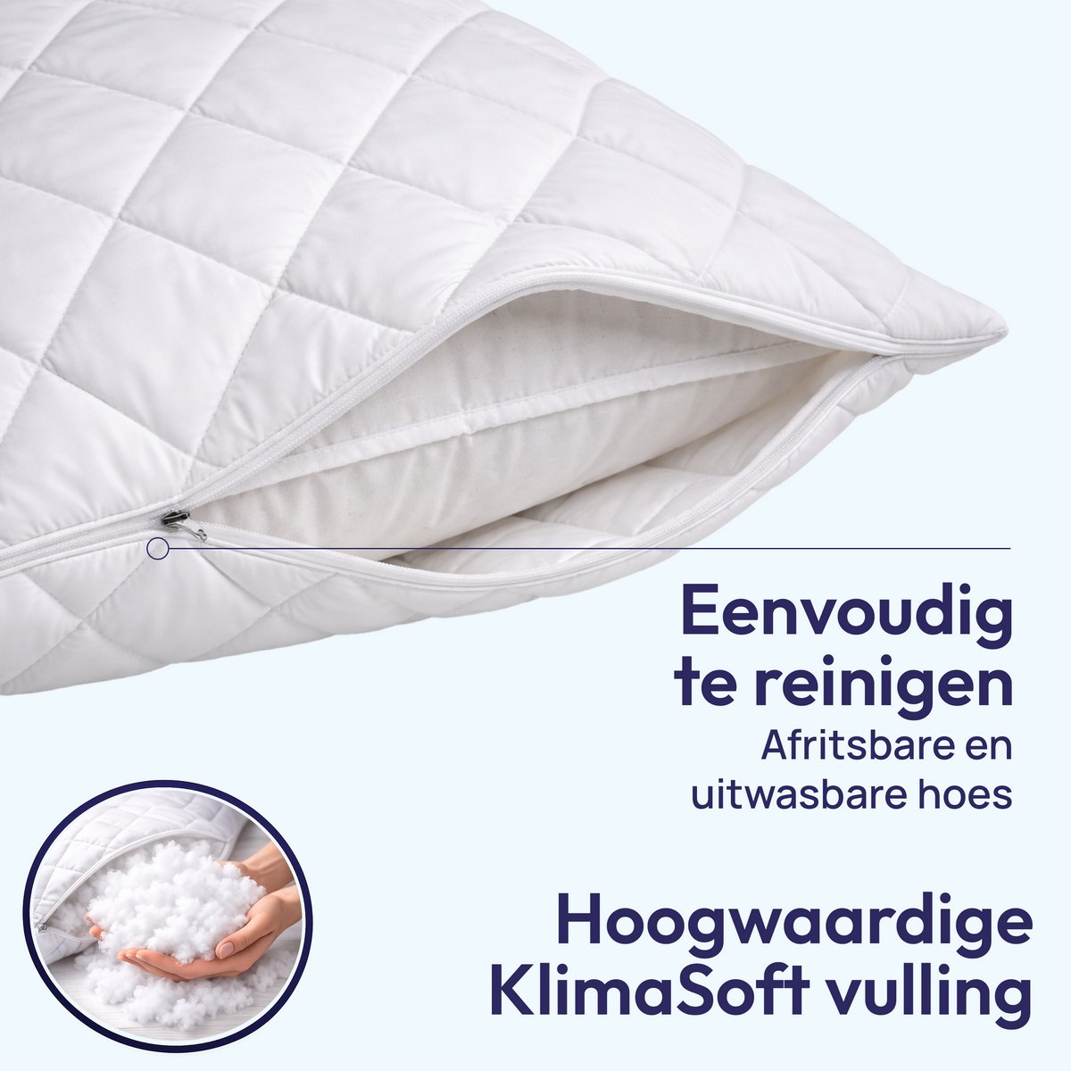 Comfeur Body Pillow - Ergonomisch - Zijslaapkussen, Zwangerschapskussen & Voedingskussen - Incl. Wasbare Kussensloop - Lichaamskussen met Wasbare Hoes - 40x145 cm – foto 7