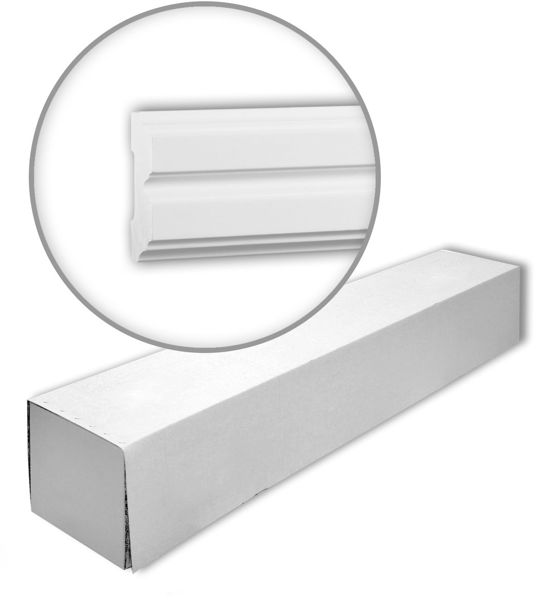 Profhome 151357 1 doos 14 stukken Wandlijst Lijstwerk Sierlijst Frieslijst neo-classicisme stijl wit 28 m