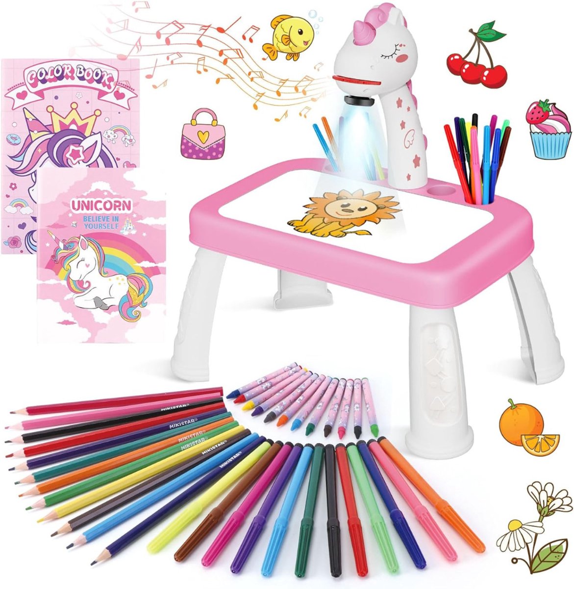 MIRA® Tekenprojector - Kinder Tekenprojector - Tekenprojector Kinderen - Roze - 10cm x 39cm x 33cm