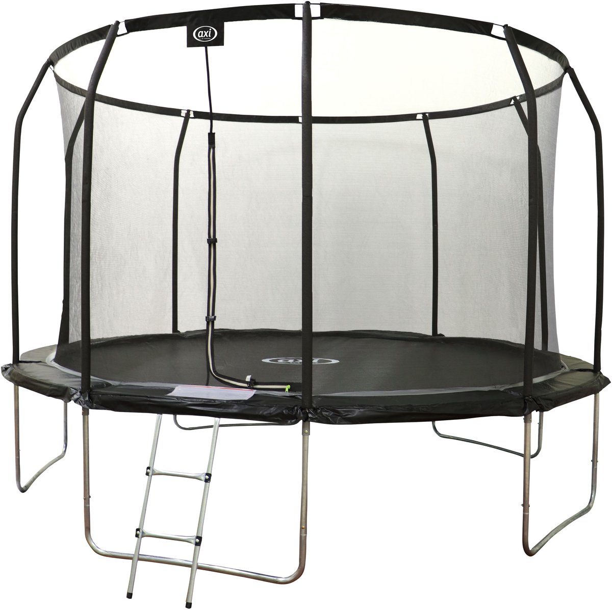 AXI Houston Trampoline - Ø 366 cm – Zwart – Met Ladder en Veiligheidsnet – Onground – Met Beschermrand – Buitenspeelgoed – Vanaf 6 jaar – foto 2