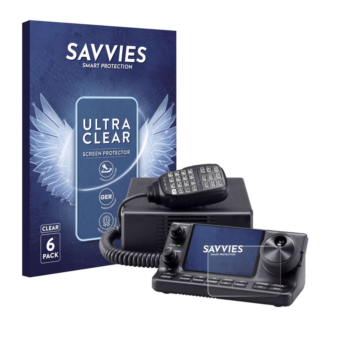 Savvies - Screenprotector voor Icom IC-7100 - Folie Beschermfolie transparant 6 Stuks