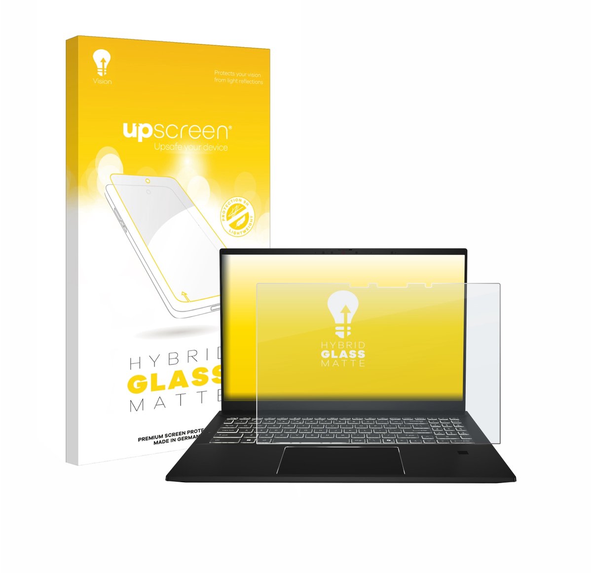 upscreen - Screenprotector voor MSI Summit A16 AI+ - Folie Beschermfolie Beschermglas matte