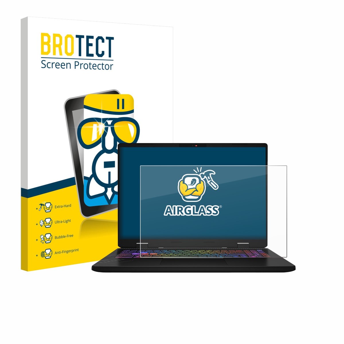 Screenprotector voor MSI Vector 16 HX AI Beschermglas transparant