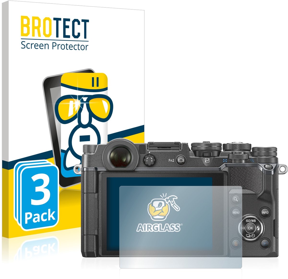 Screenprotector 3 Stuks voor Olympus PEN-F Beschermglas transparant