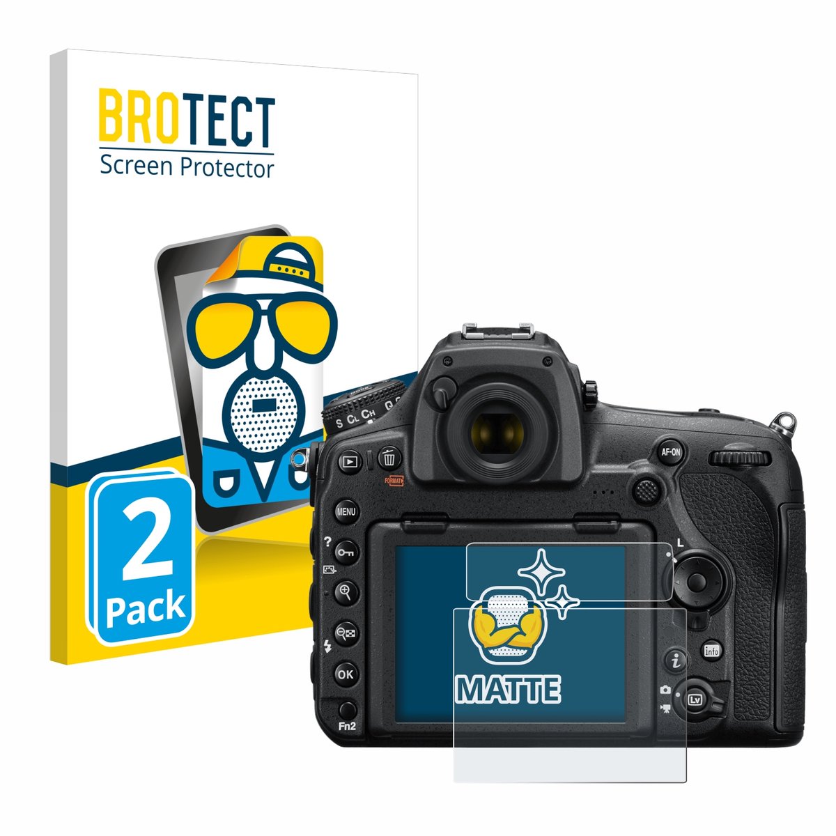 BROTECT - Screenprotector voor Nikon D850 - Folie Beschermfolie matte 2 Stuks