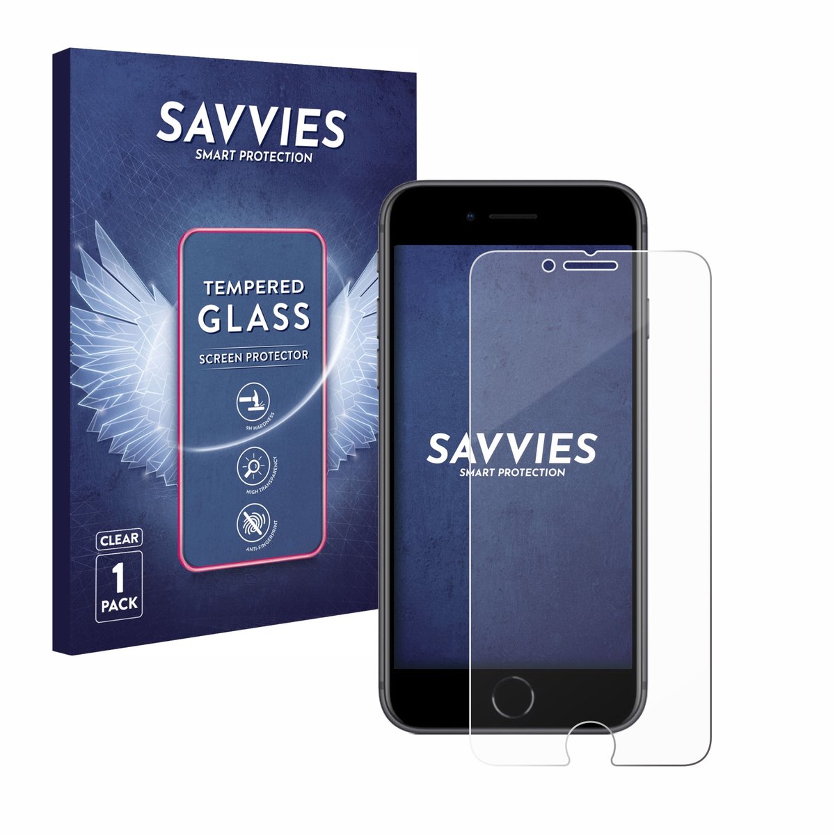 Savvies - Glas Screenprotector voor Apple iPhone 8 - Gehard Beschermglas 9H