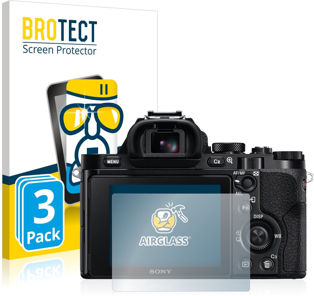 Screenprotector 3 Stuks voor Sony Alpha 7 (ILCE-7) Beschermglas transparant