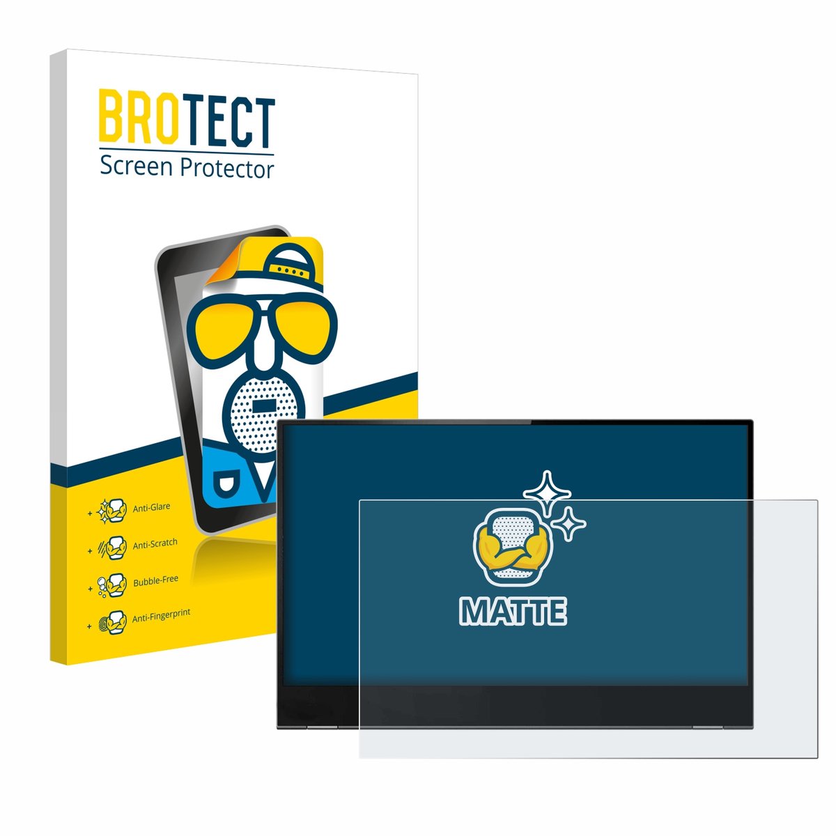 BROTECT - Screenprotector voor Lenovo ThinkVision M14t - Folie Beschermfolie matte