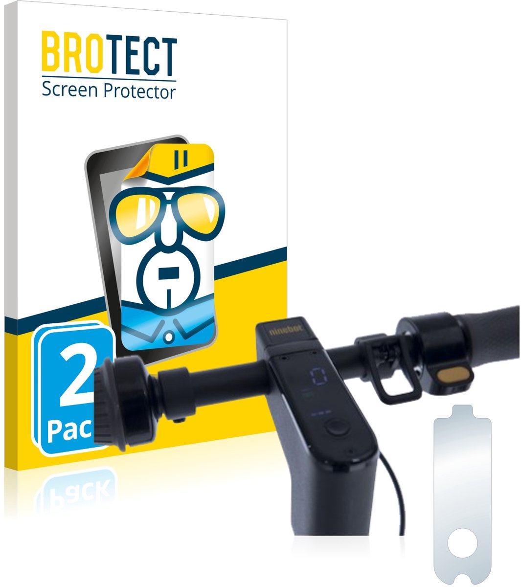 BROTECT - Screenprotector voor Segway Ninebot KickScooter MAX G30 - Folie Beschermfolie transparant 2 Stuks