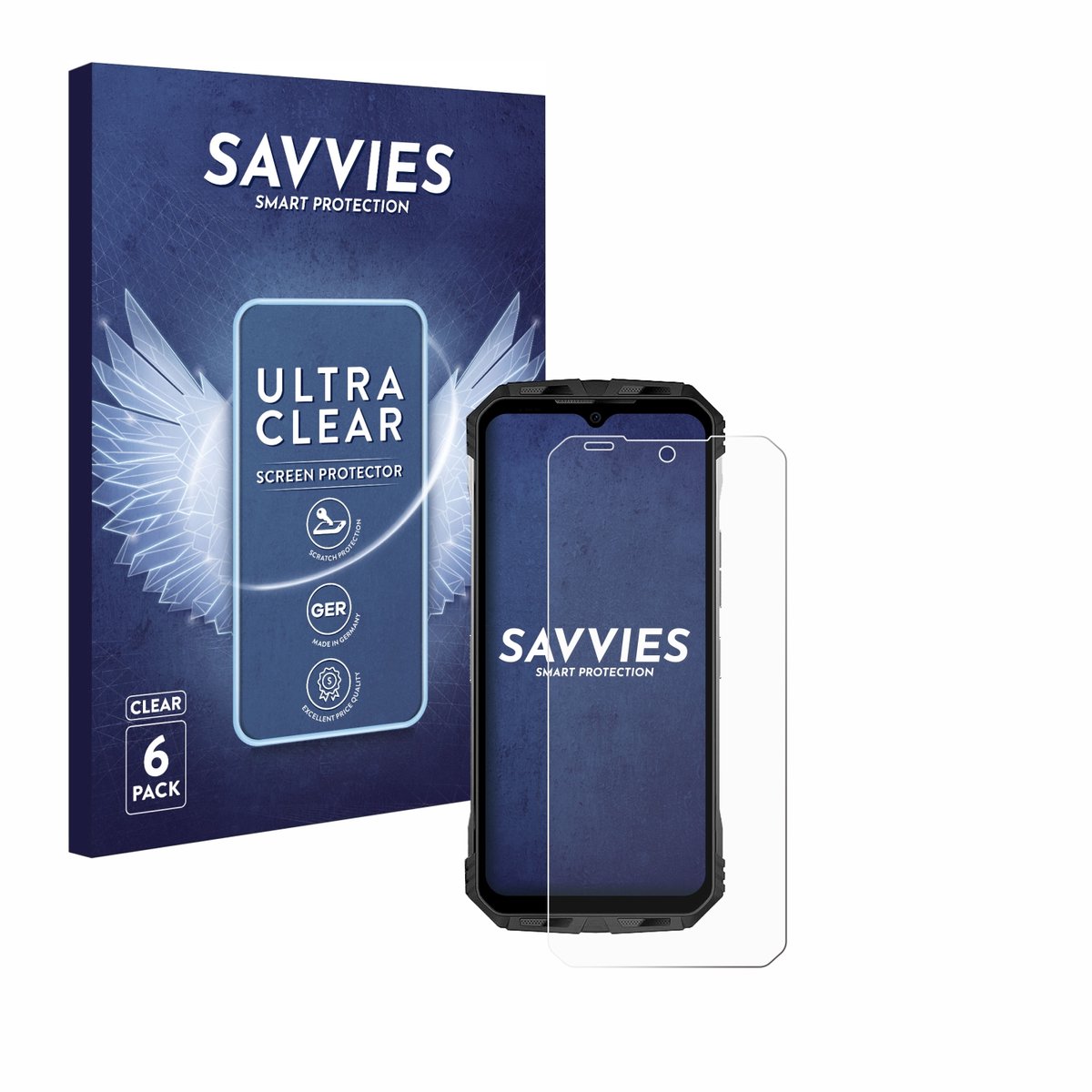 Savvies - Screenprotector voor Doogee S110 - Folie Beschermfolie transparant 6 Stuks