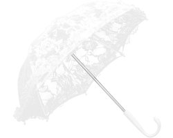 Allecto - Kant Paraplu Bruiloft - Bruid - Bloemen - Fotografie - Bruiloftsaccessoire - Kant Borduurwerk - Geschikt voor Bruidsfotografie - Wit')}>