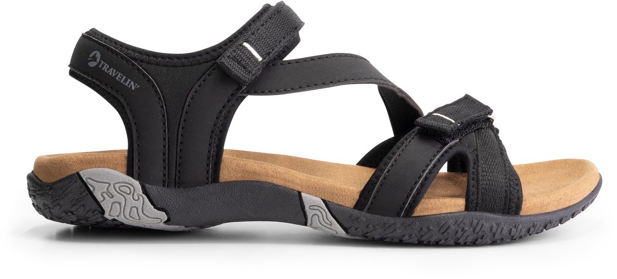 Travelin’ Hasle Dames Wandelsandalen Zwart