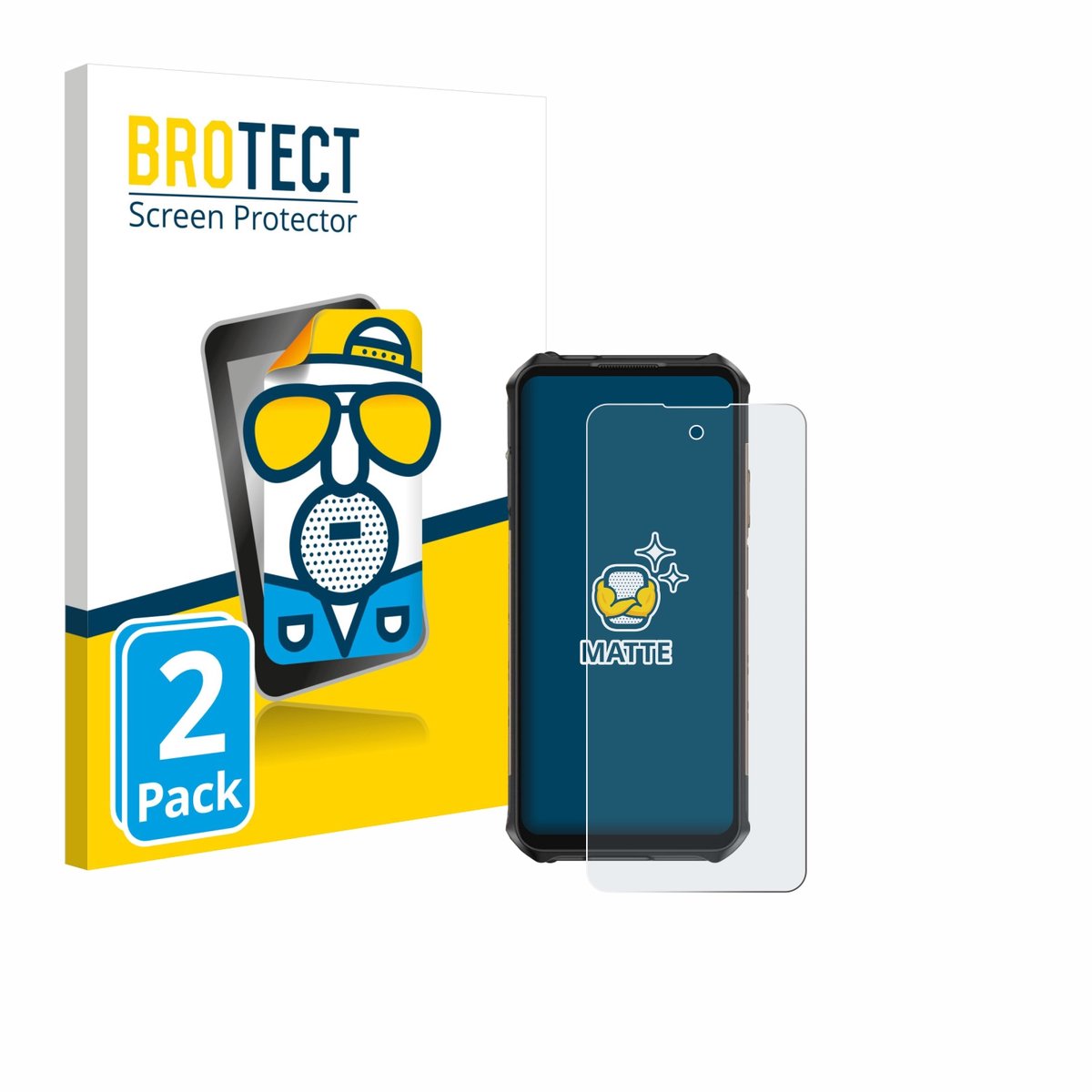 BROTECT - Screenprotector voor Ulefone Armor X16 Pro - Folie Beschermfolie matte 2 Stuks