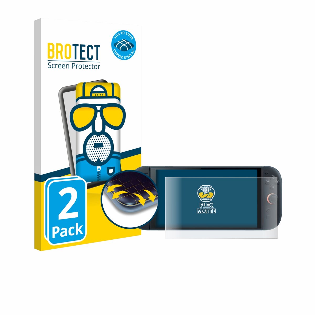 BROTECT - Screenprotector voor Nintendo Switch 2 - Folie Beschermfolie matte volledig dekking 2 Stuks