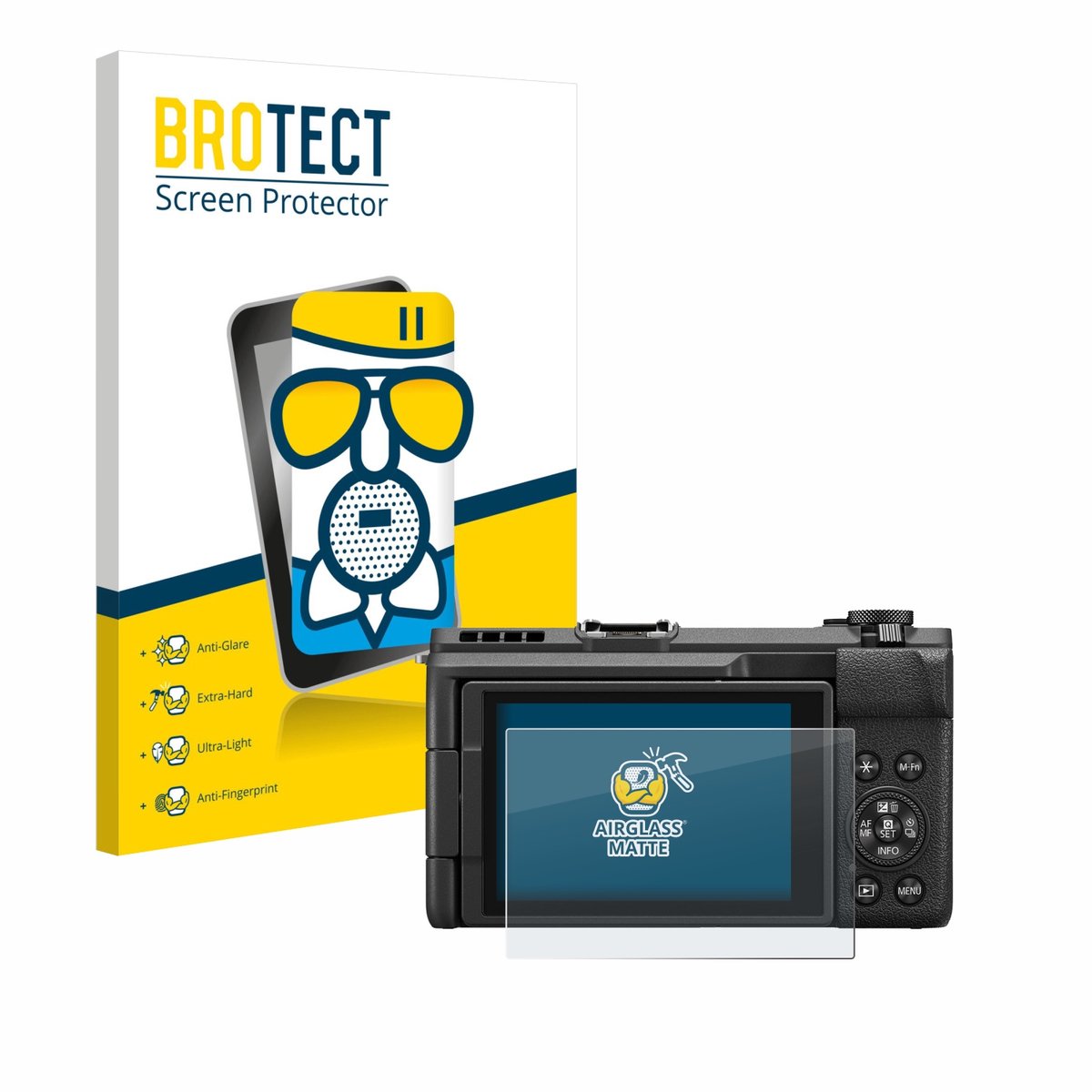 BROTECT - Screenprotector voor Canon PowerShot V1 - Folie Beschermfolie Beschermglas matte