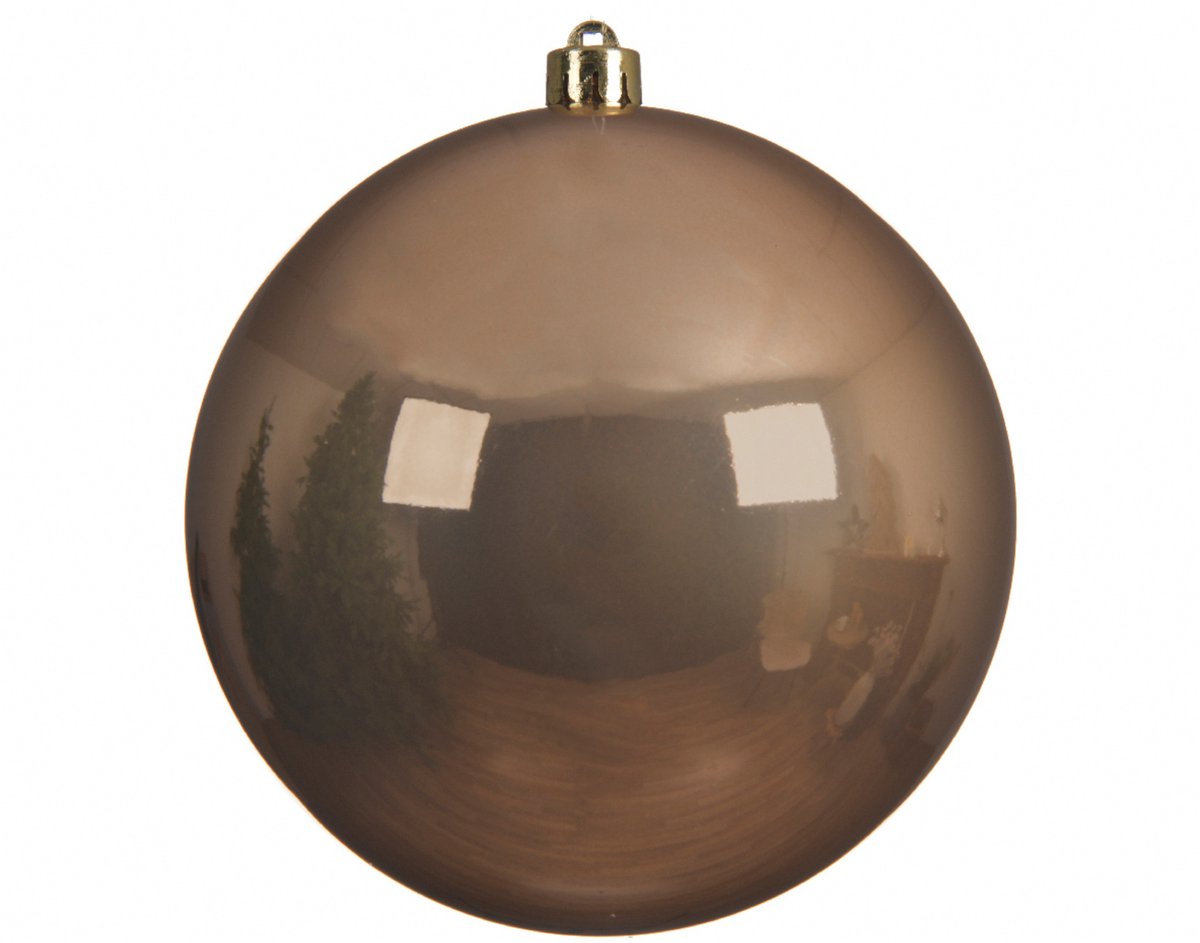 KAEMING B.V. - Gigantische kerstbal amber 20 cm glanzend