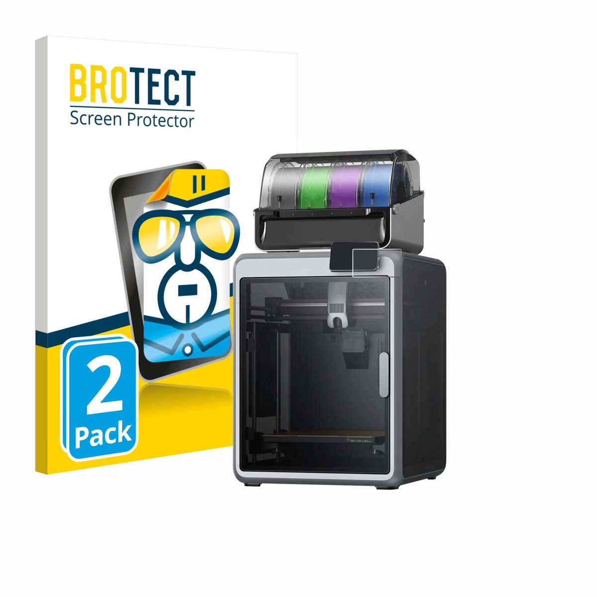 BROTECT - Screenprotector voor Creality K2 - Folie Beschermfolie transparant 2 Stuks