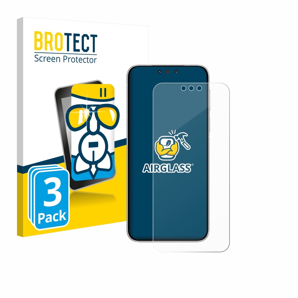 Screenprotector 3 Stuks voor Huawei Mate 80 Pro Beschermglas transparant