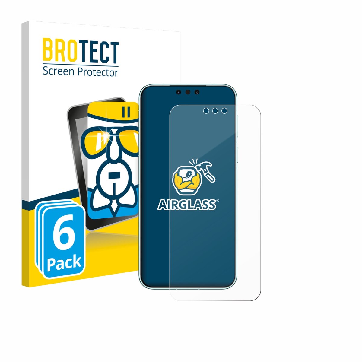 Screenprotector 6 Stuks voor Huawei Mate 80 Pro Max Beschermglas transparant