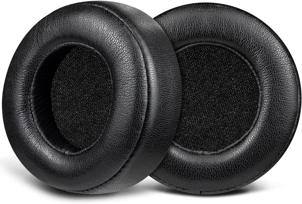 Oorkussens Vervanging On-Ear Koptelefoon - Geluidsisolerend, Proteïneleer, Zwart.