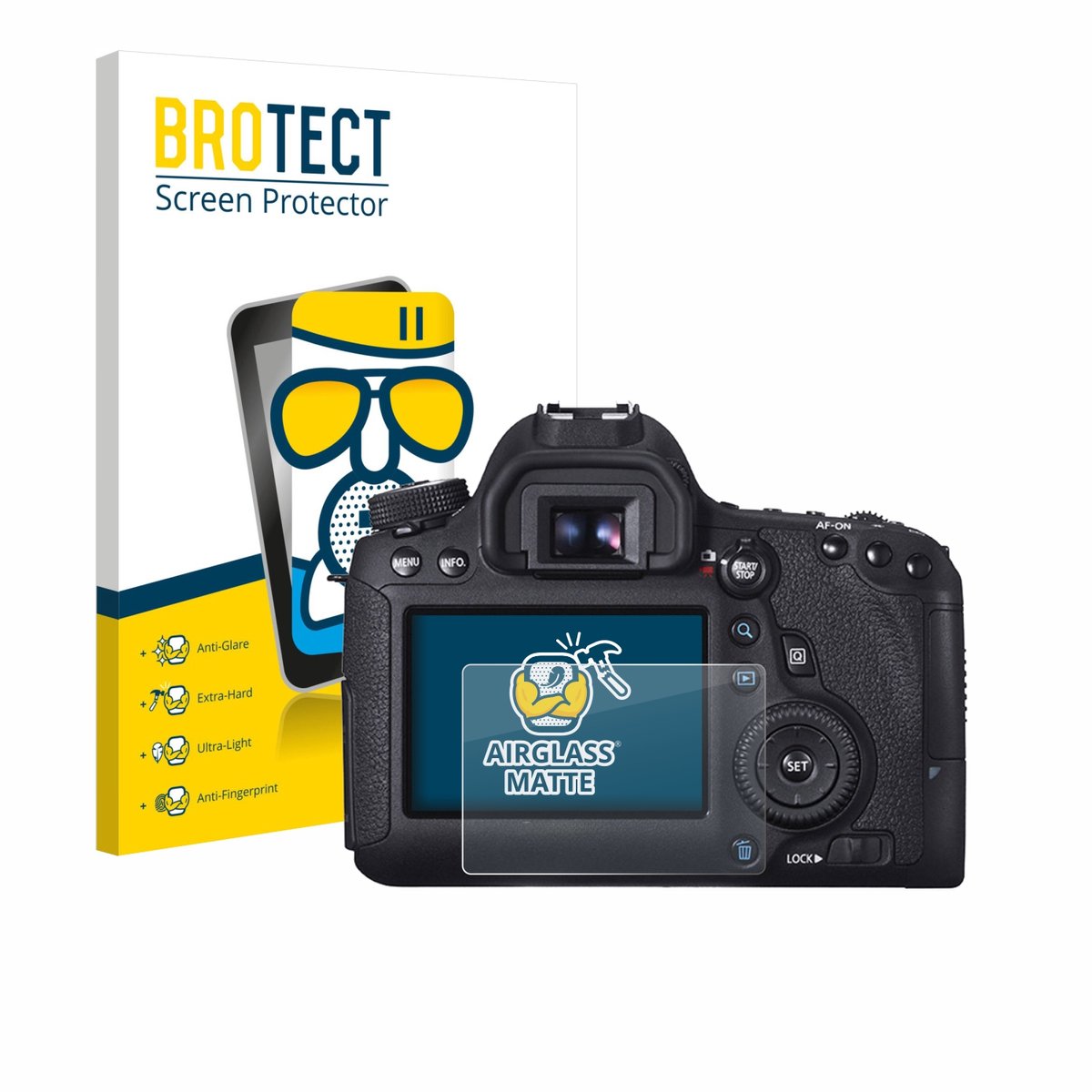 BROTECT - Screenprotector voor Canon EOS 6D - Folie Beschermfolie Beschermglas matte