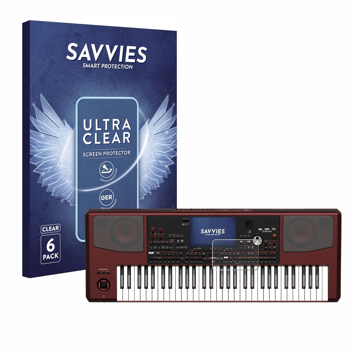 Savvies - Screenprotector voor KORG Pa700 - Folie Beschermfolie transparant 6 Stuks