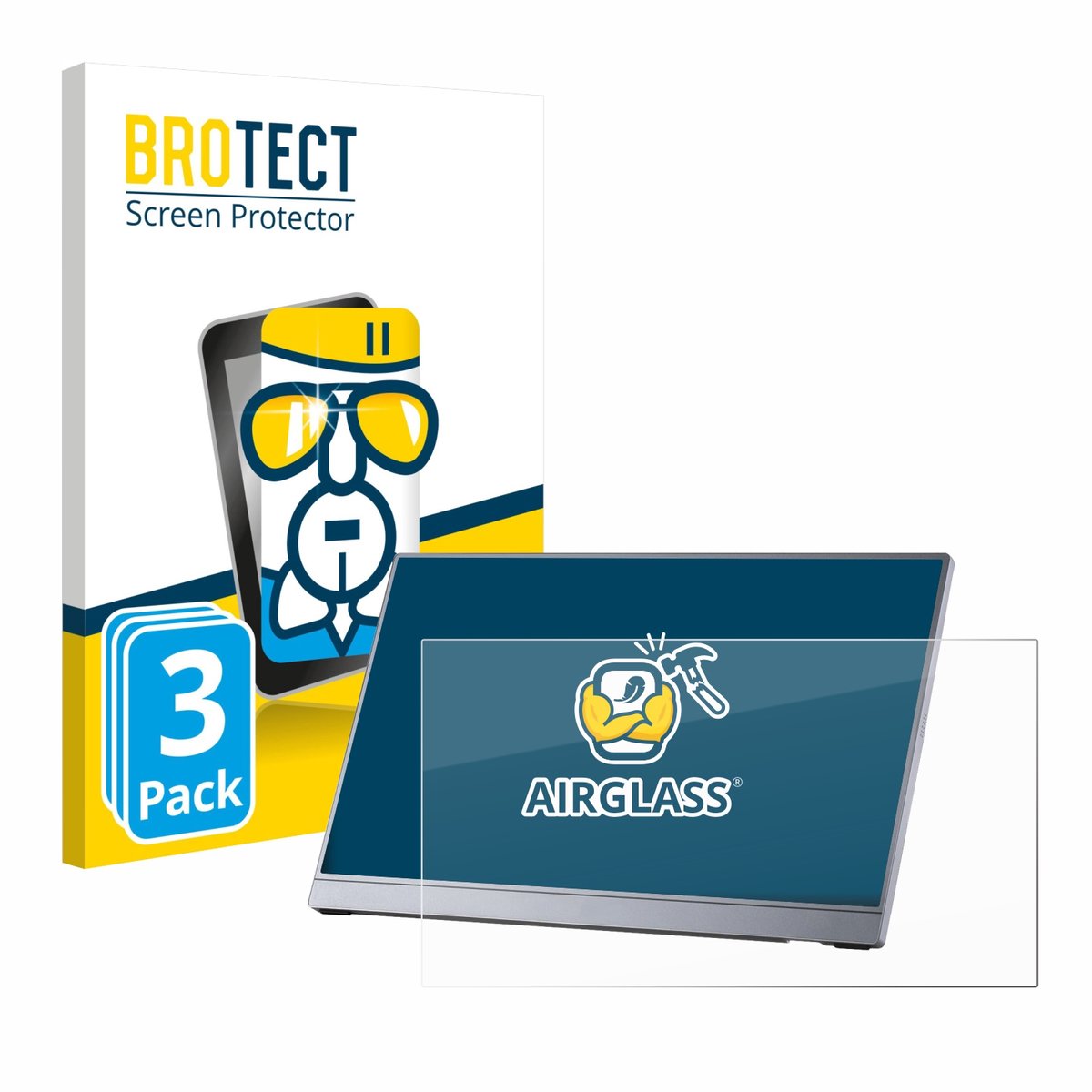 Screenprotector 3 Stuks voor Arzopa Z3FC 16.1" Beschermglas transparant