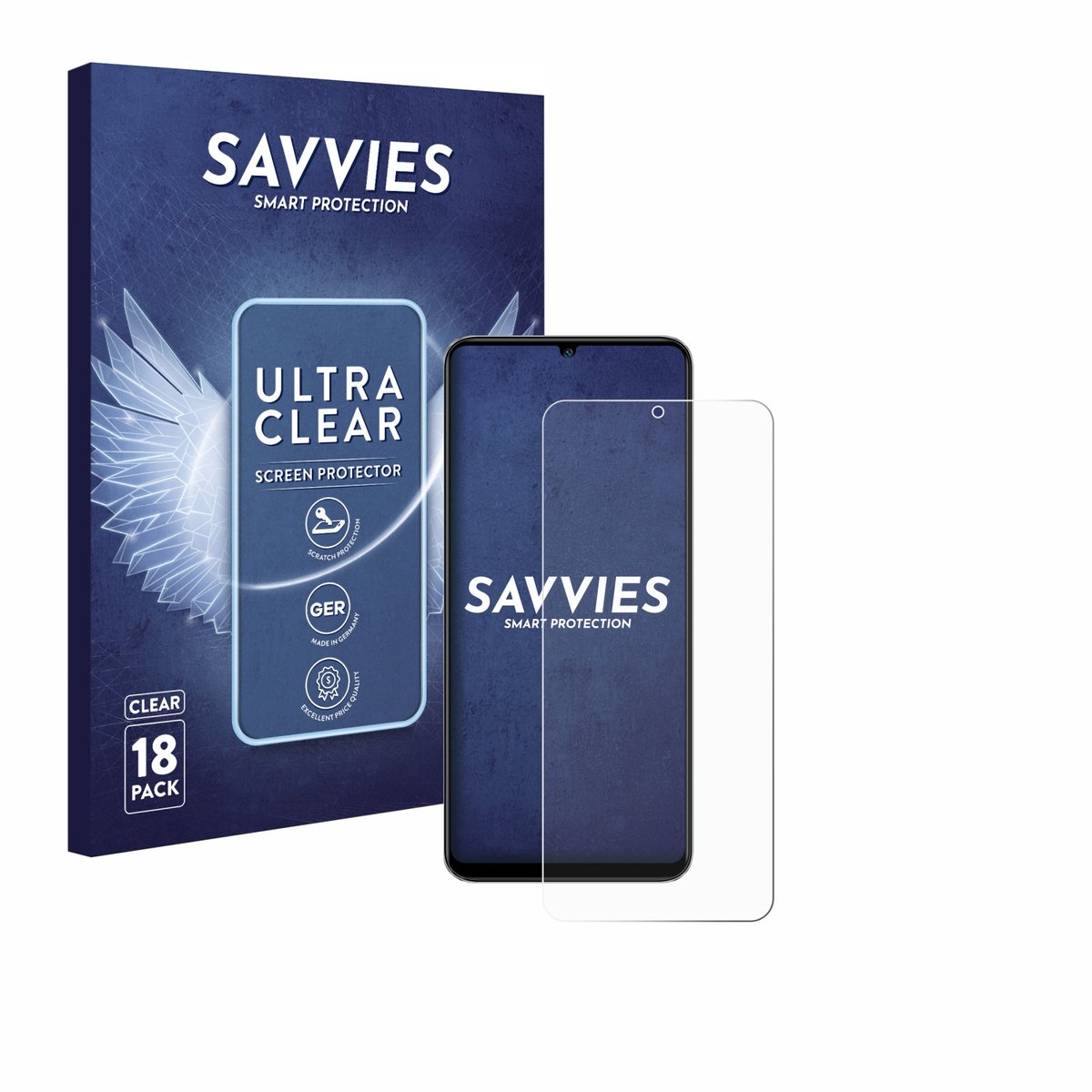 Savvies - Screenprotector voor KXD 13C - Folie Beschermfolie transparant 18 Stuks