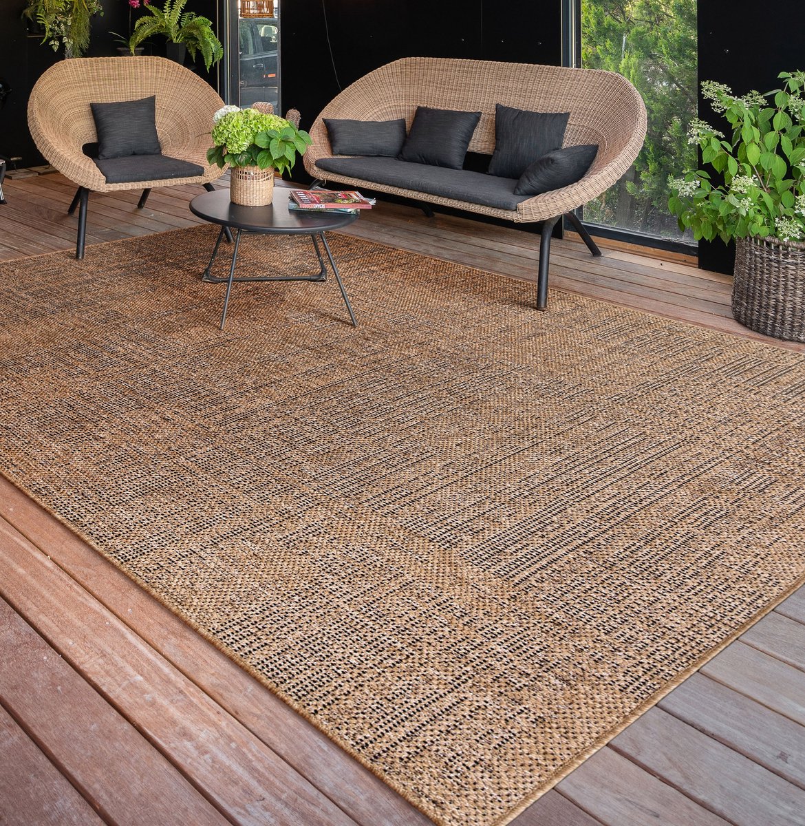 Paco Home Buiten Vloerkleed Voor Binnen En Buiten Balkon Terras Keuken Wasbaar Eenkleurig 160x220 cm