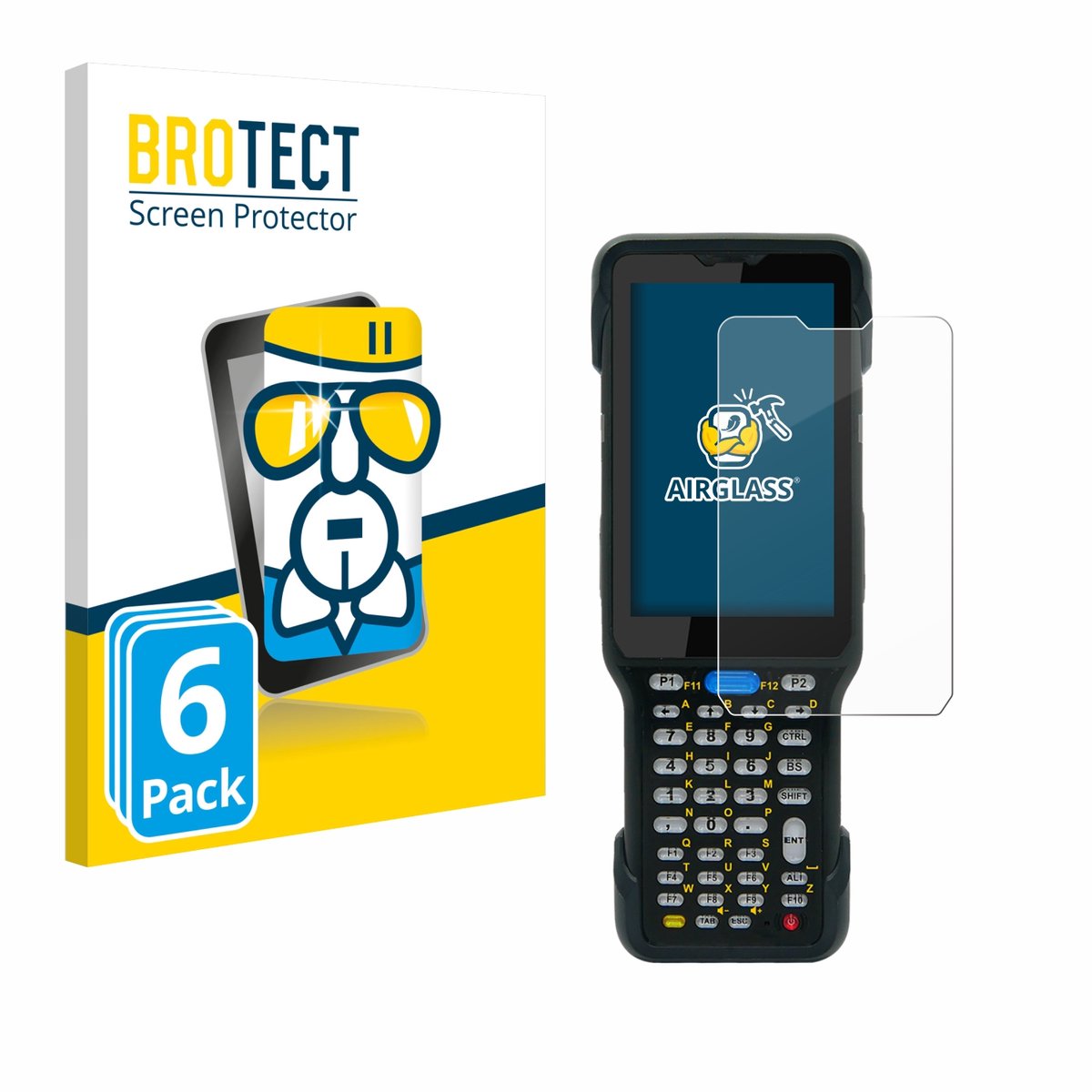 Screenprotector 6 Stuks voor Unitech HT730 Beschermglas transparant