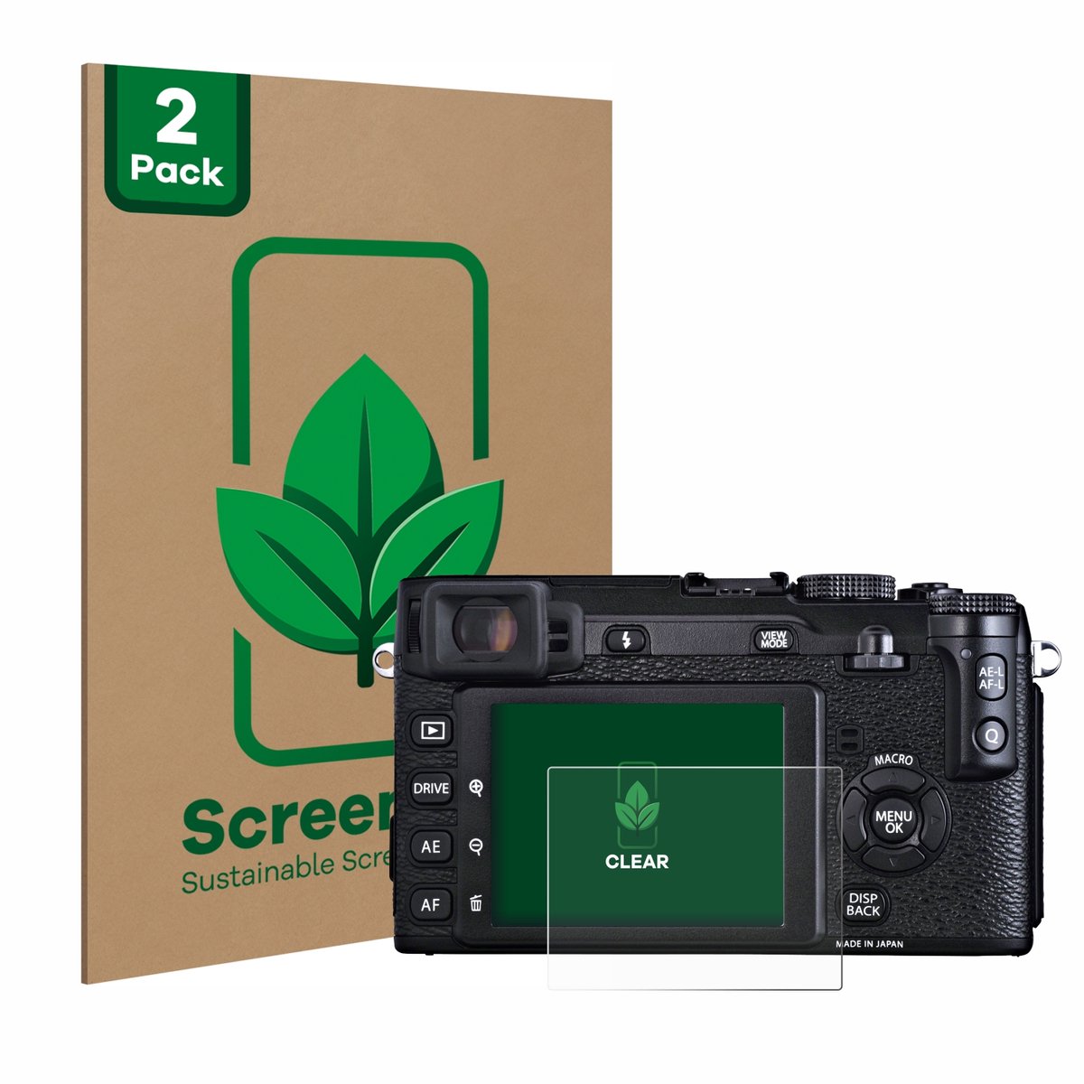 2 Stuks Screenprotector voor Fujifilm X-E1 - Hoogwaardige Beschermfolie transparant