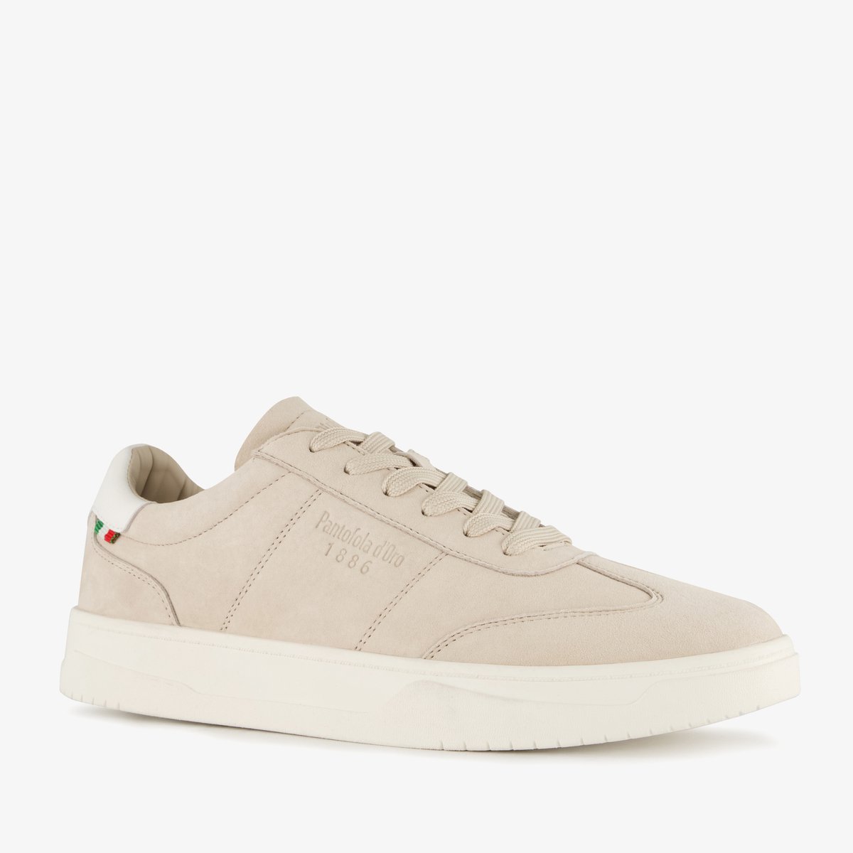 Pantofola d'Oro leren heren sneakers beige - Maat 41 - Echt leer - Uitneembare zool