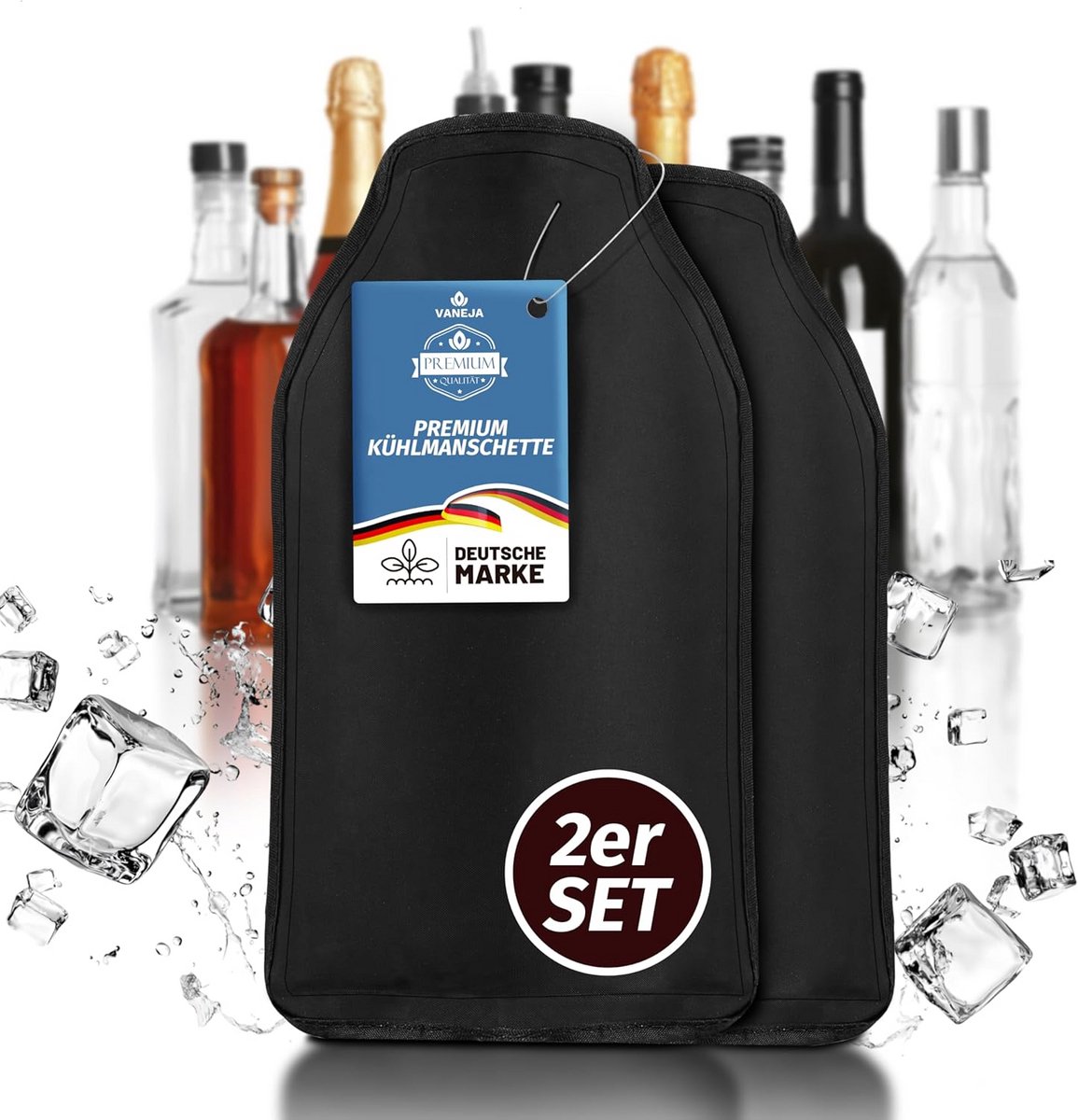 Flessenkoeler Manchet Set (2 stuks) - Universele Wijn & Champagne Koeler voor Onderweg