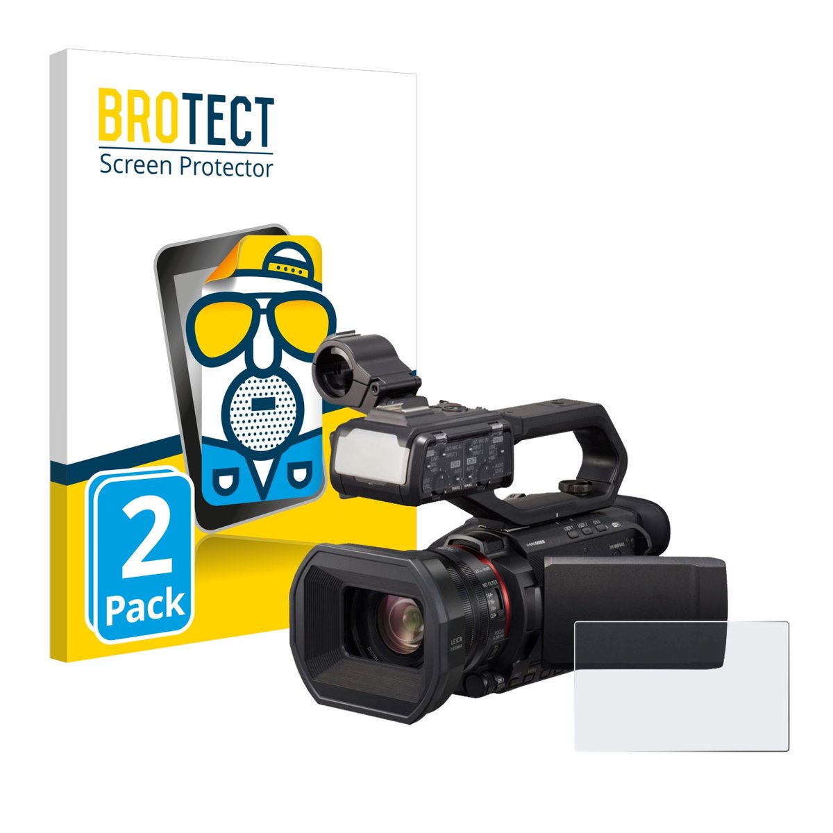 BROTECT - Screenprotector voor Panasonic HC-X2000 - Folie Beschermfolie matte 2 Stuks