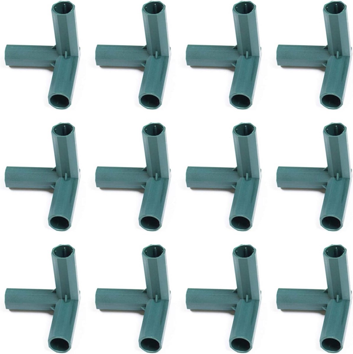 Set van 12 Universele PVC Koppelingen voor Tuinkassen en Constructies